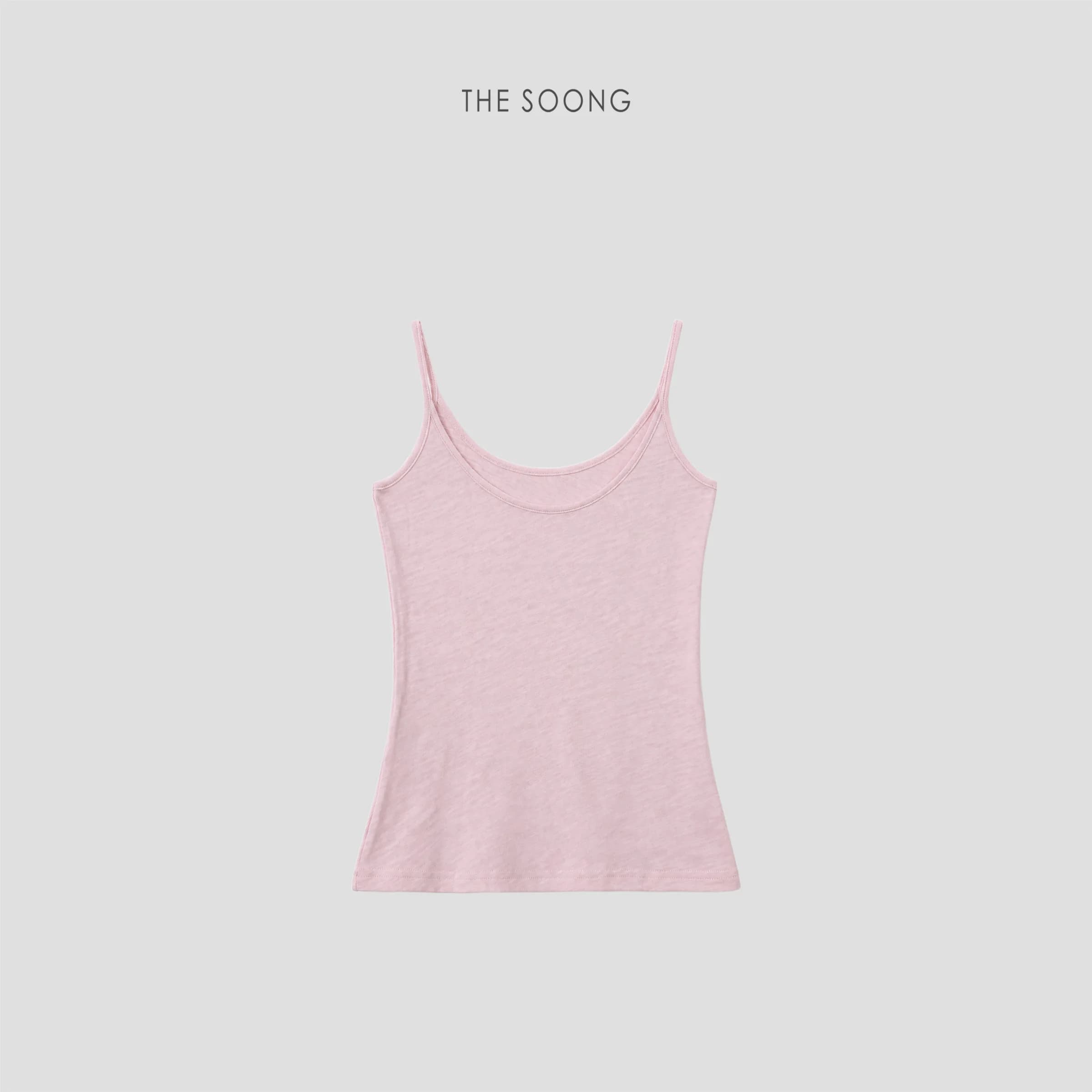 100% Slub Cotton Thin-Strap Camisole Top view 2