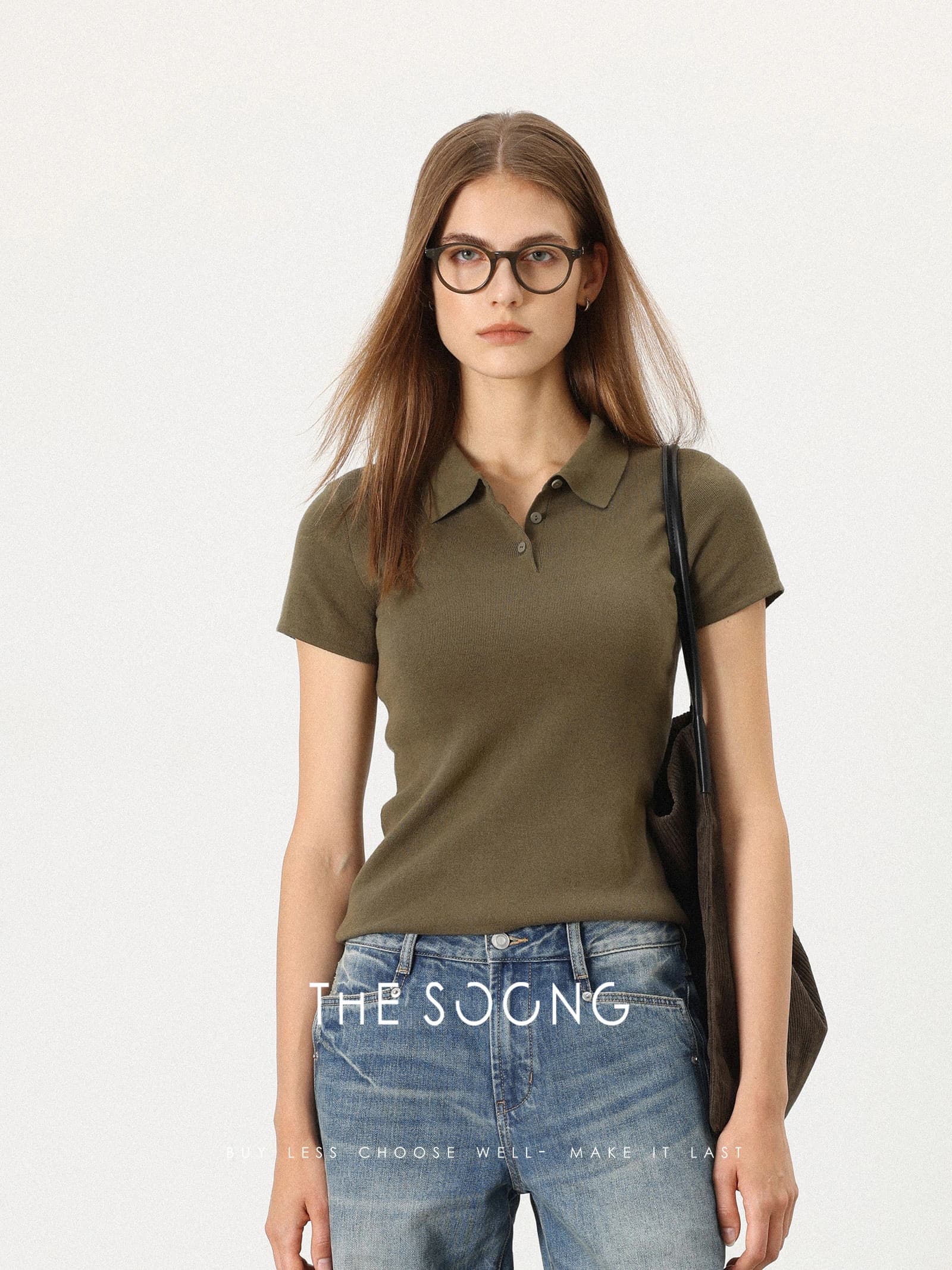 100% Cotton Double-Gauze Short-Sleeve Polo Henley Shirt view 4