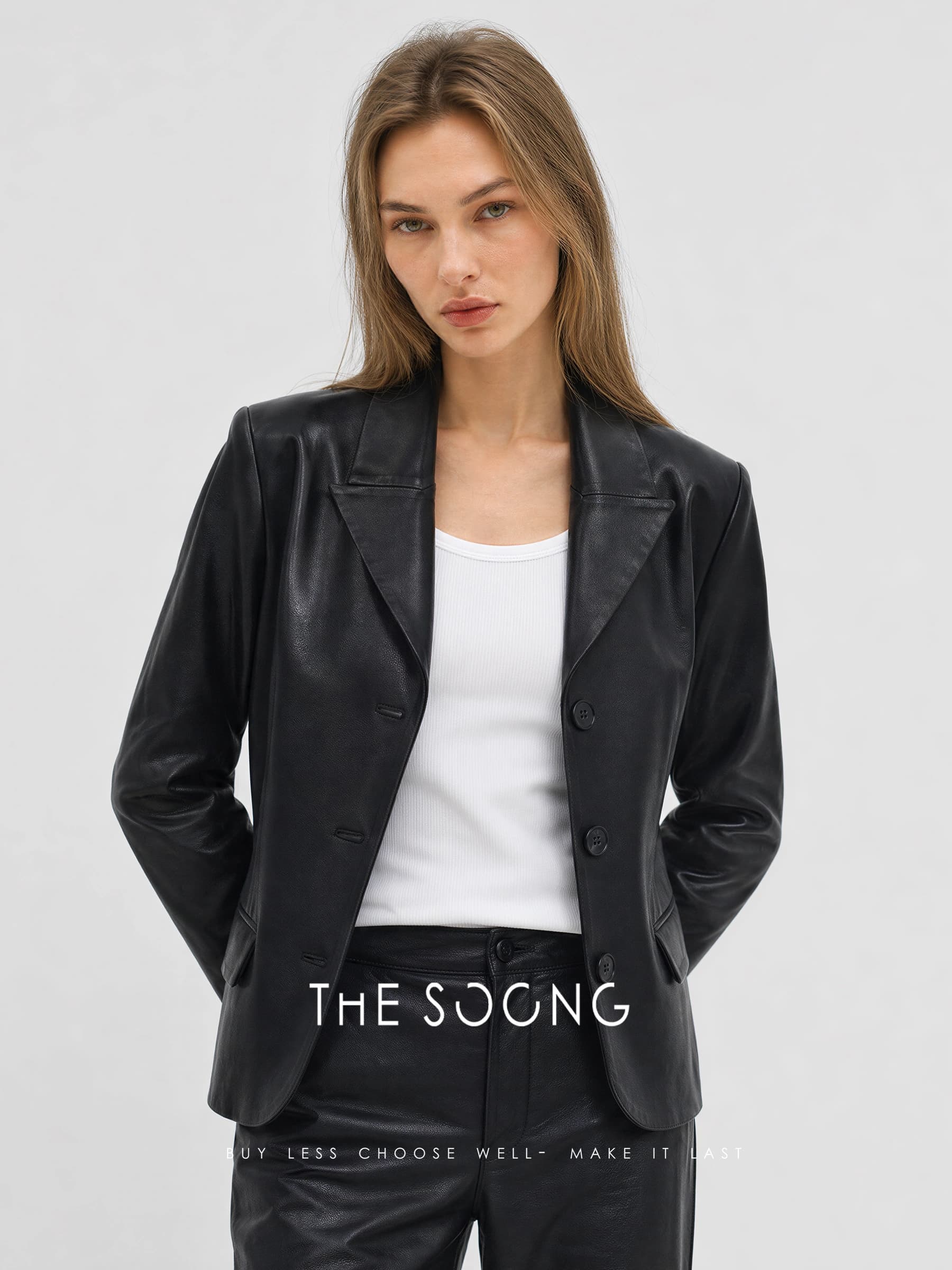 Kendall Leather Classic Matte Lambskin Jacket view 7