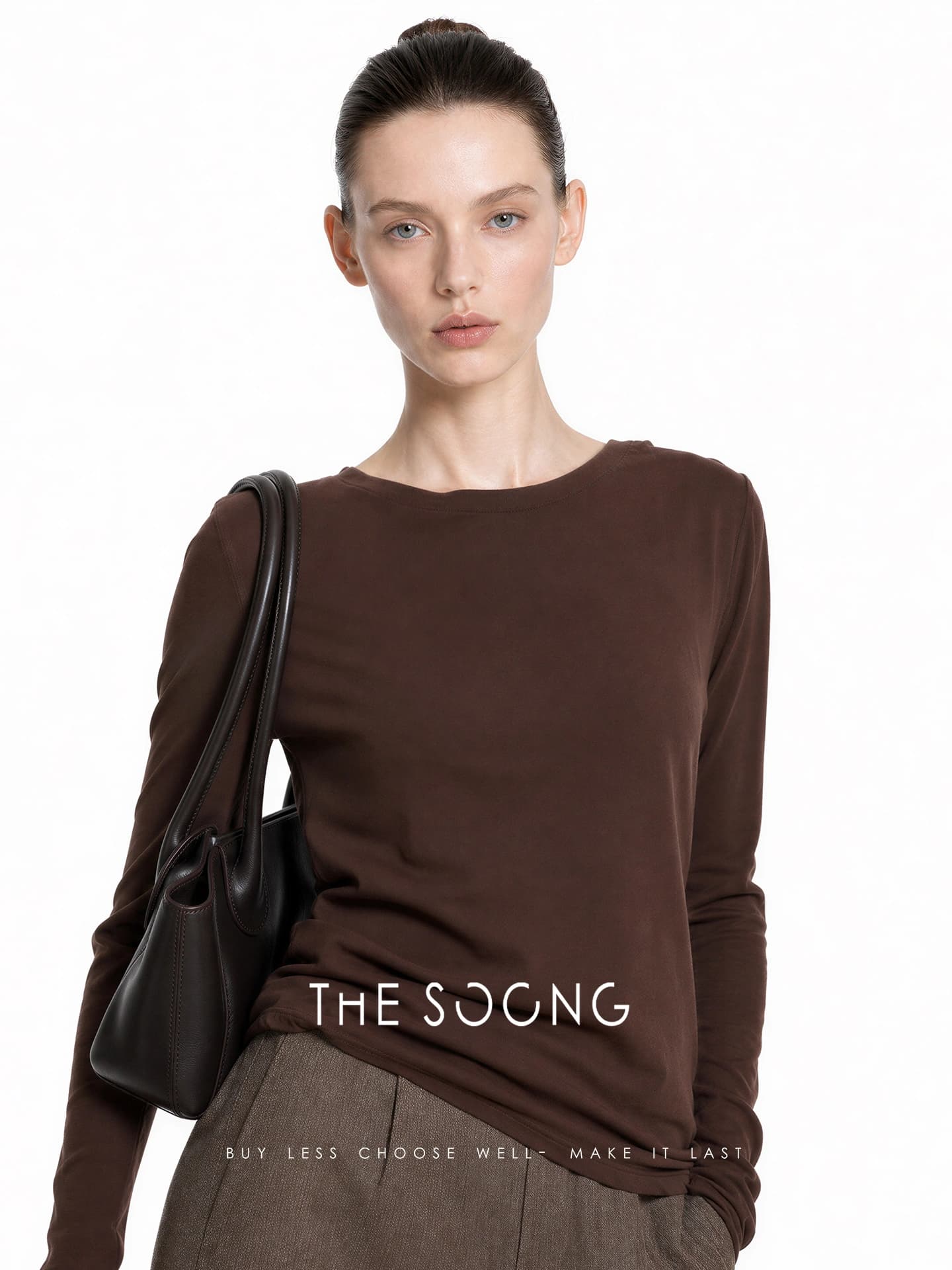High-Twist Cotton Sun-Protective Crewneck Top view 7