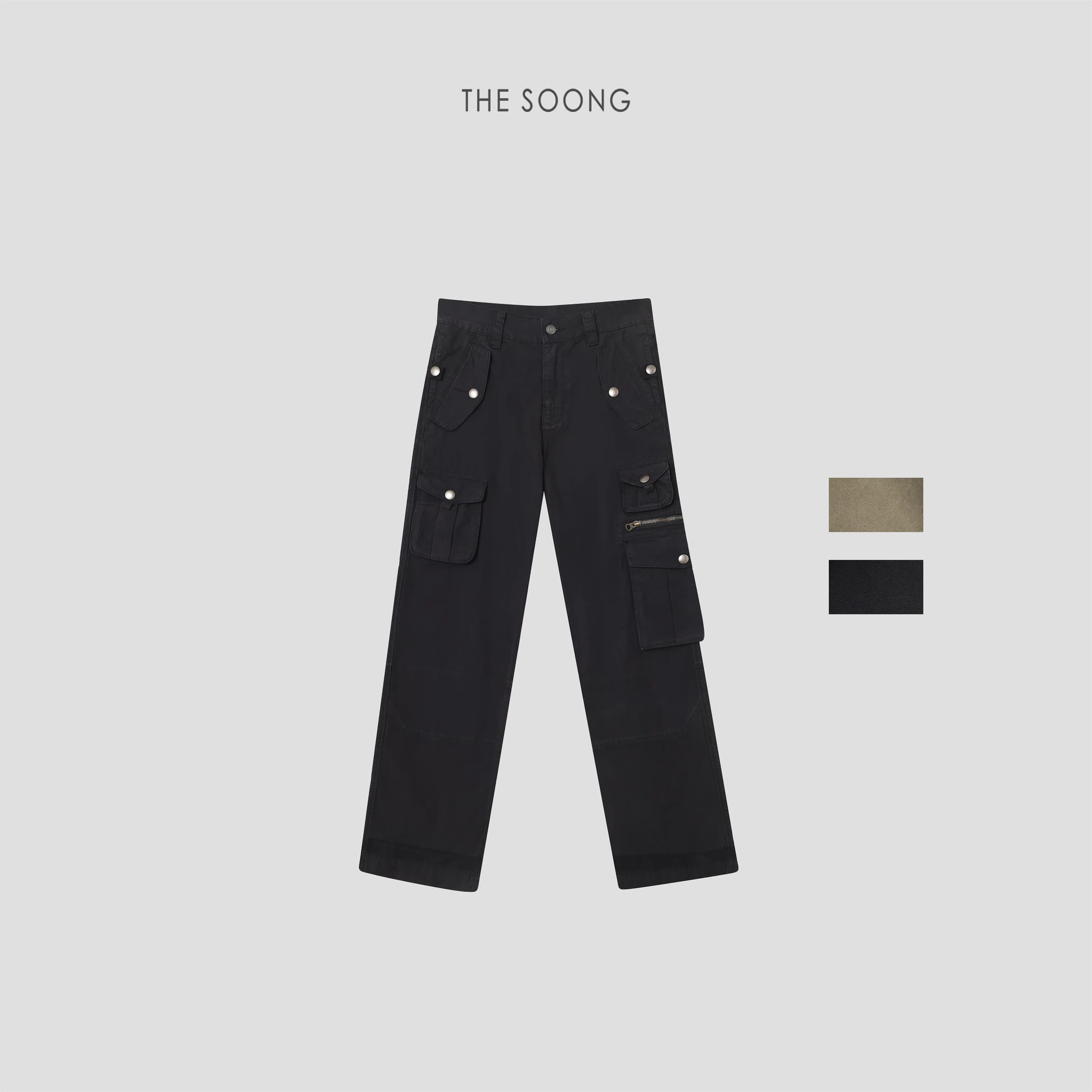 Cargo Era 100% Cotton Vintage Multi-Pocket Straight Jeans