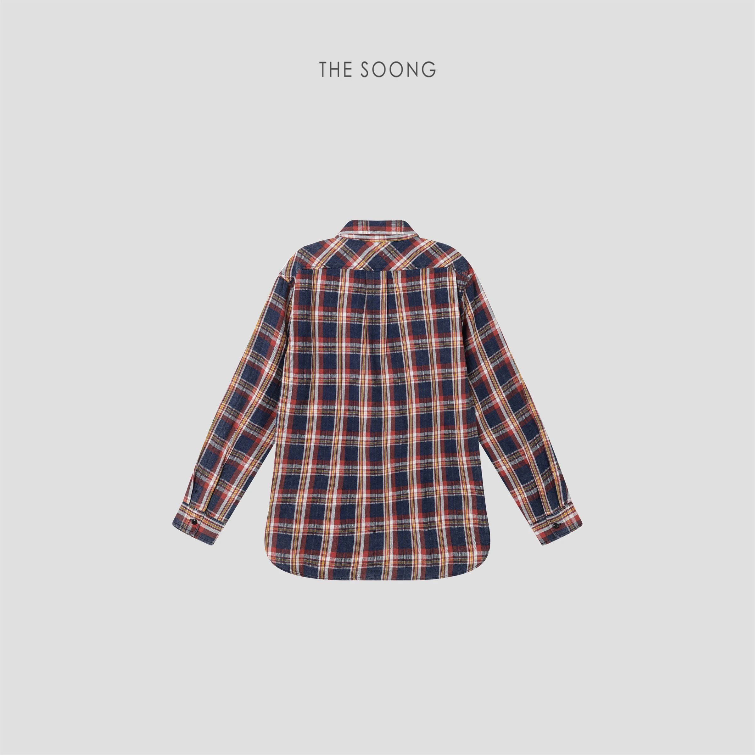 Washed Plaid Denim Shirt alternate view