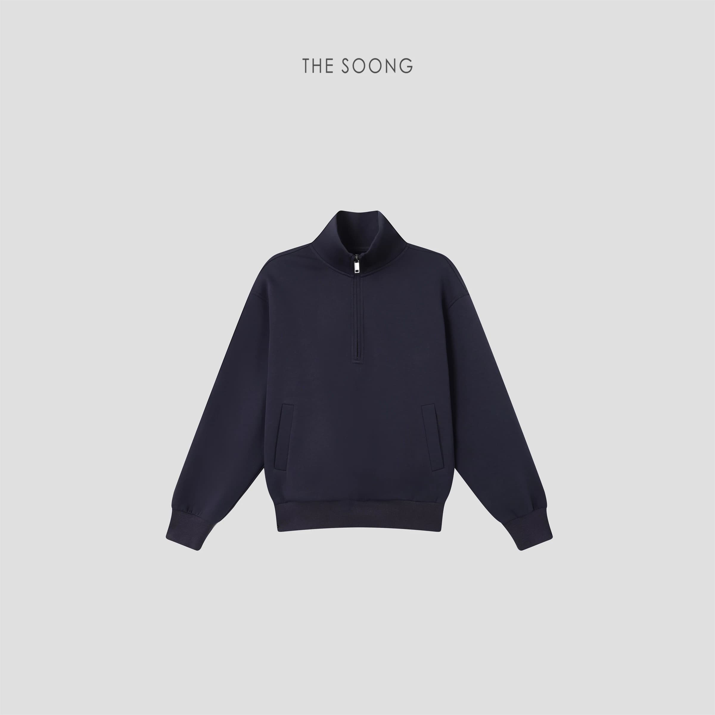 THESOONG “Cloud Luxe” ストレッチ コットンブレンド ハーフジップスウェット - 9387 view 4