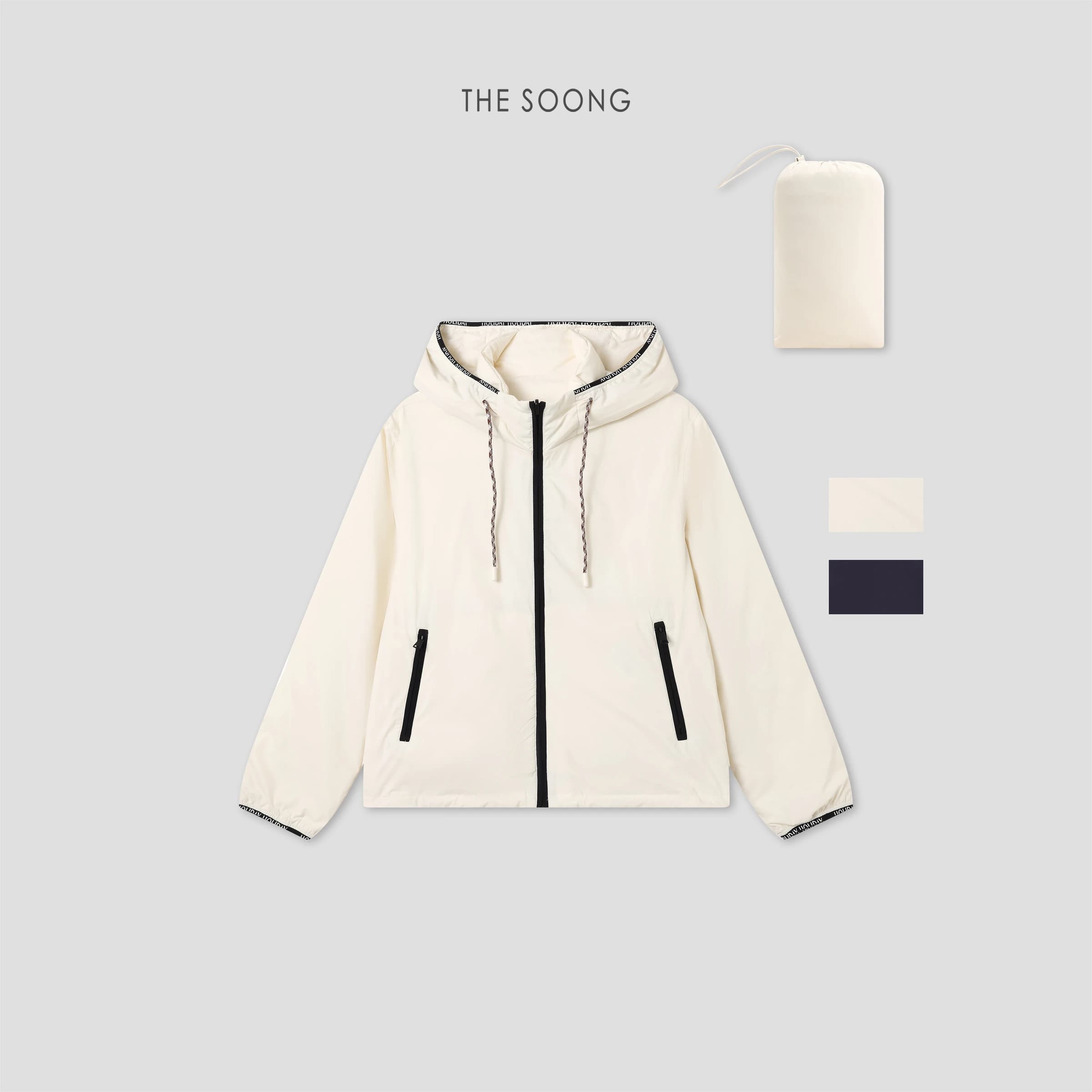 Snowland Goose Three-Star Pure White Lightweight Outdoor Loose-Fit Hooded Down Jacket for Women