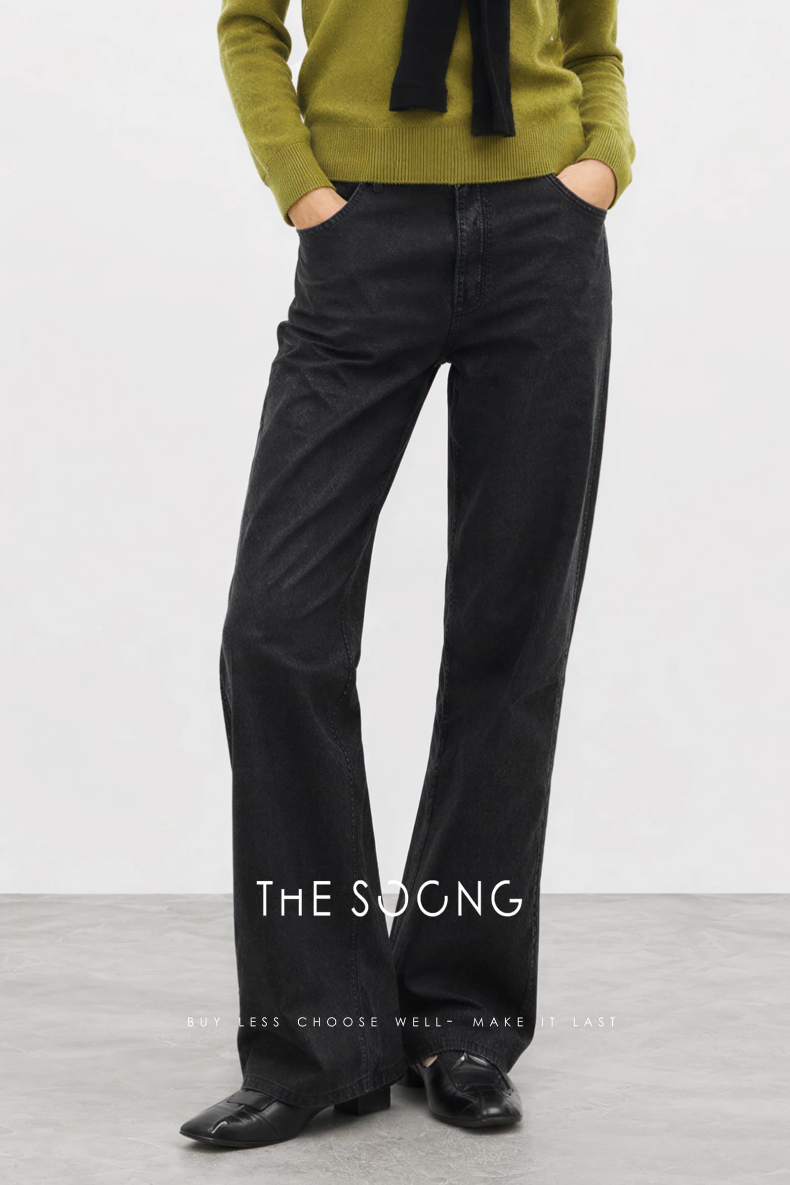 Spring Slim Straight-Leg Cotton-Feel Jeans view 2