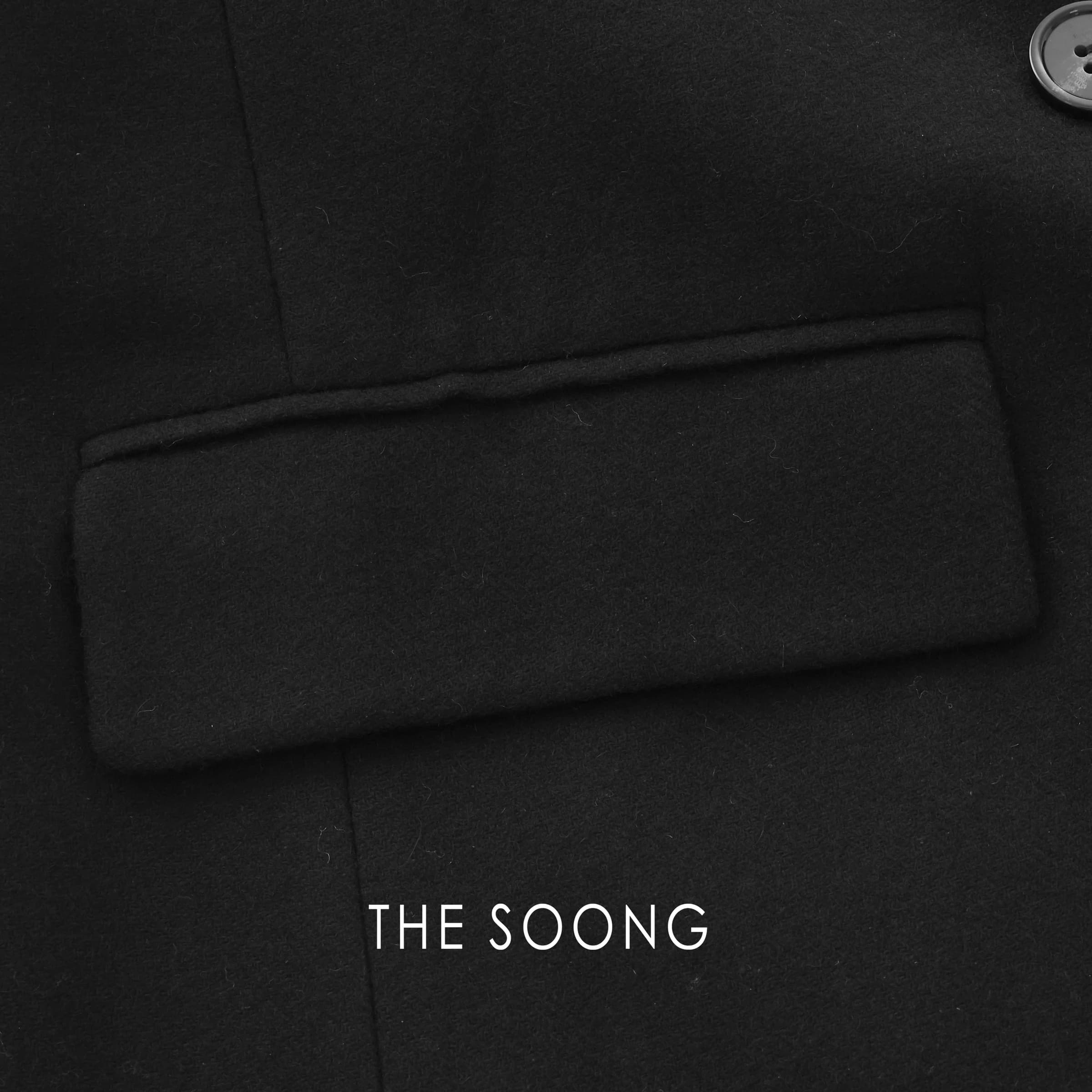 Classic Tailored Wool-Blend Black Suit Coat for Women view 3