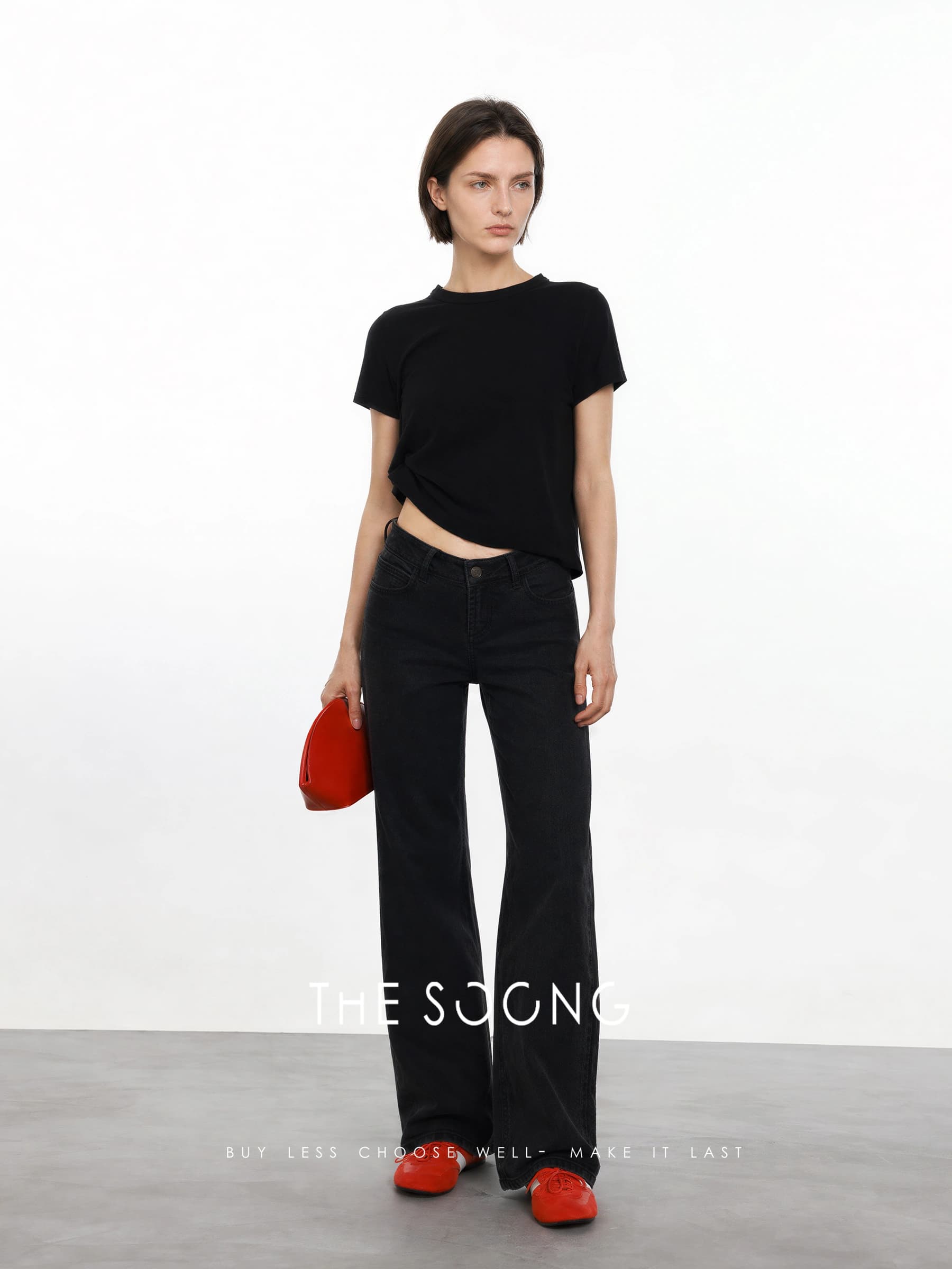 Spring Slim Straight-Leg Cotton-Feel Jeans view 6
