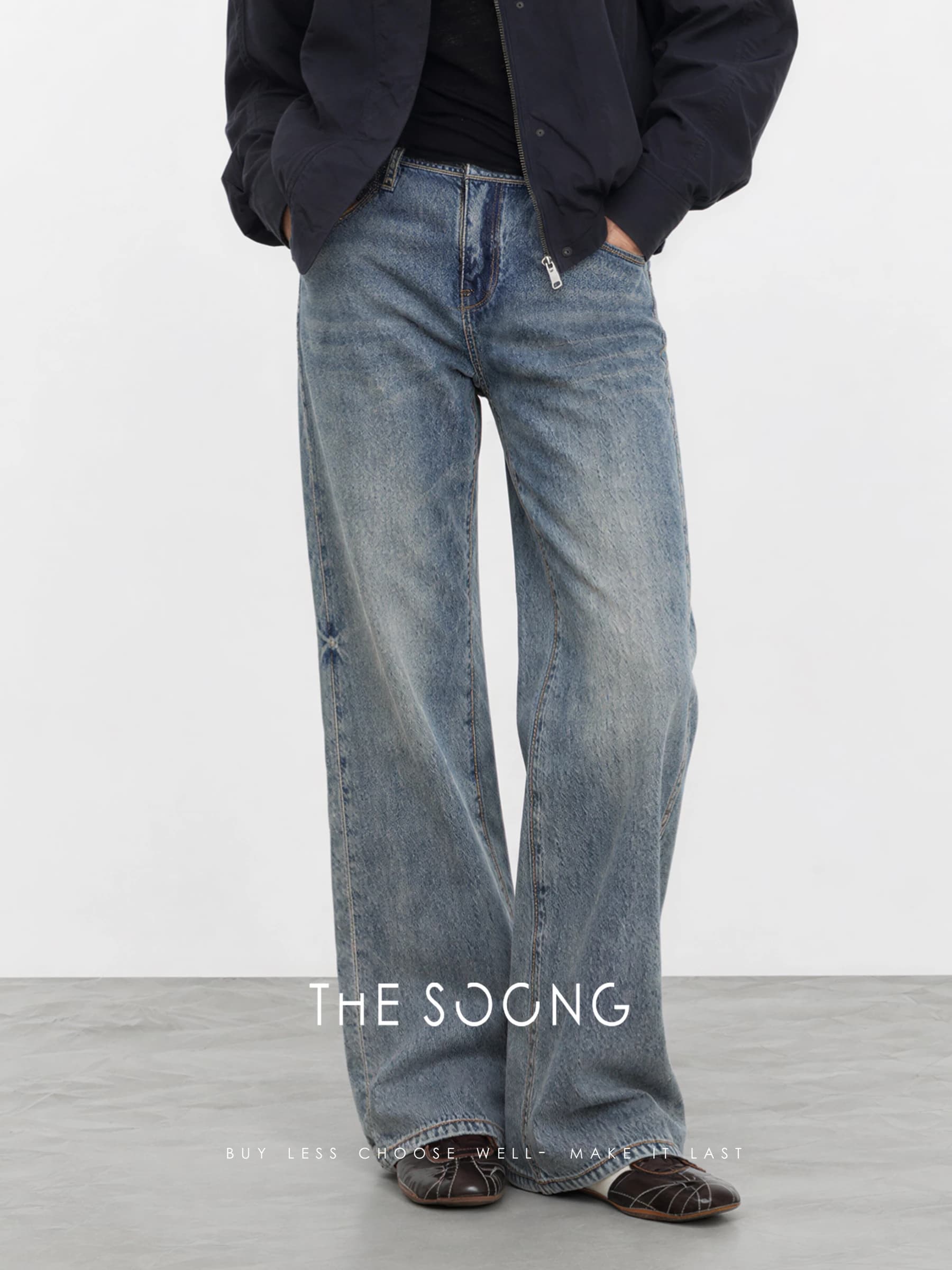 13.5oz Vintage Heavyweight Straight-Leg Jeans view 3