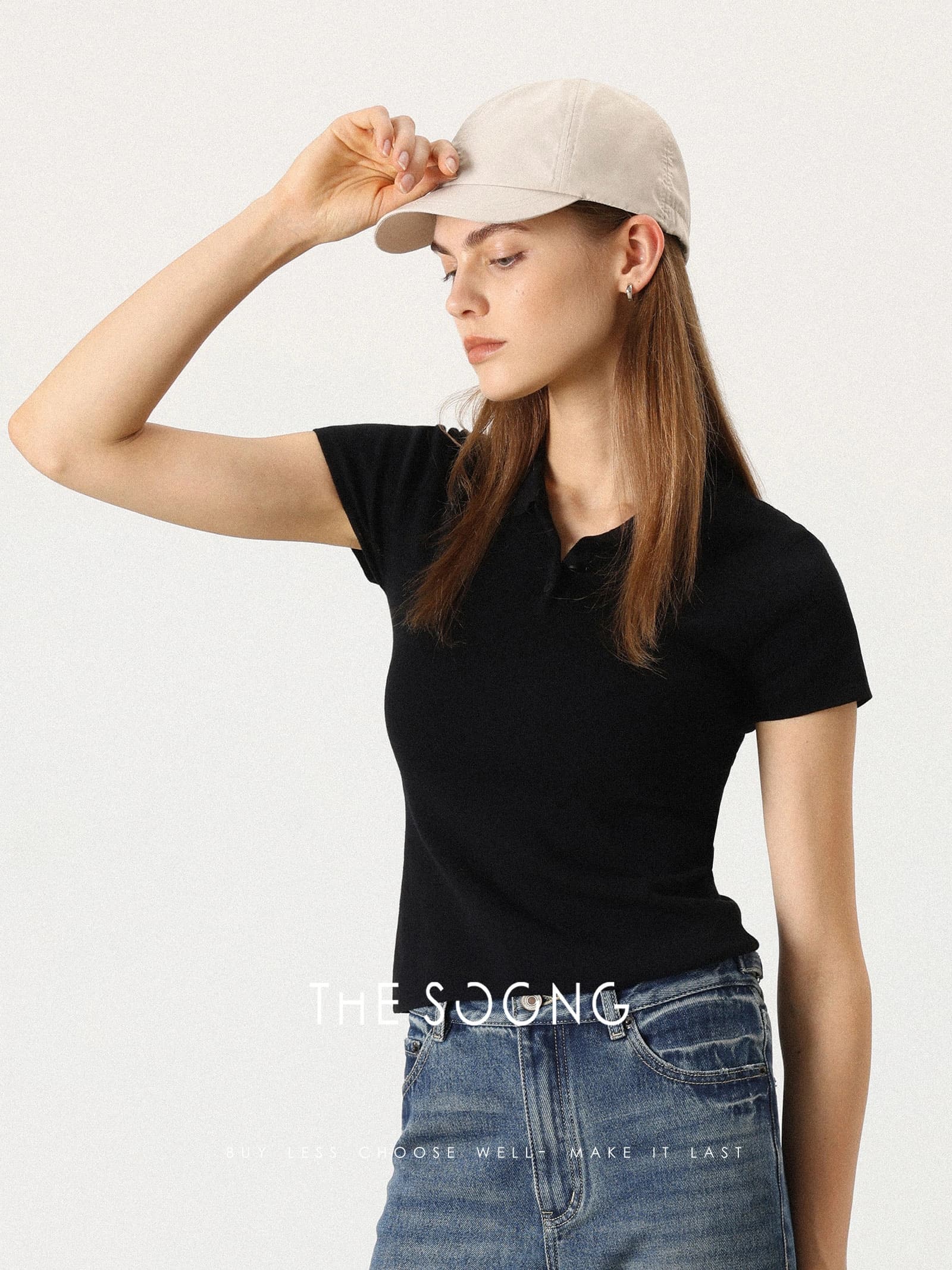 100% Cotton Double-Gauze Short-Sleeve Polo Henley Shirt view 3