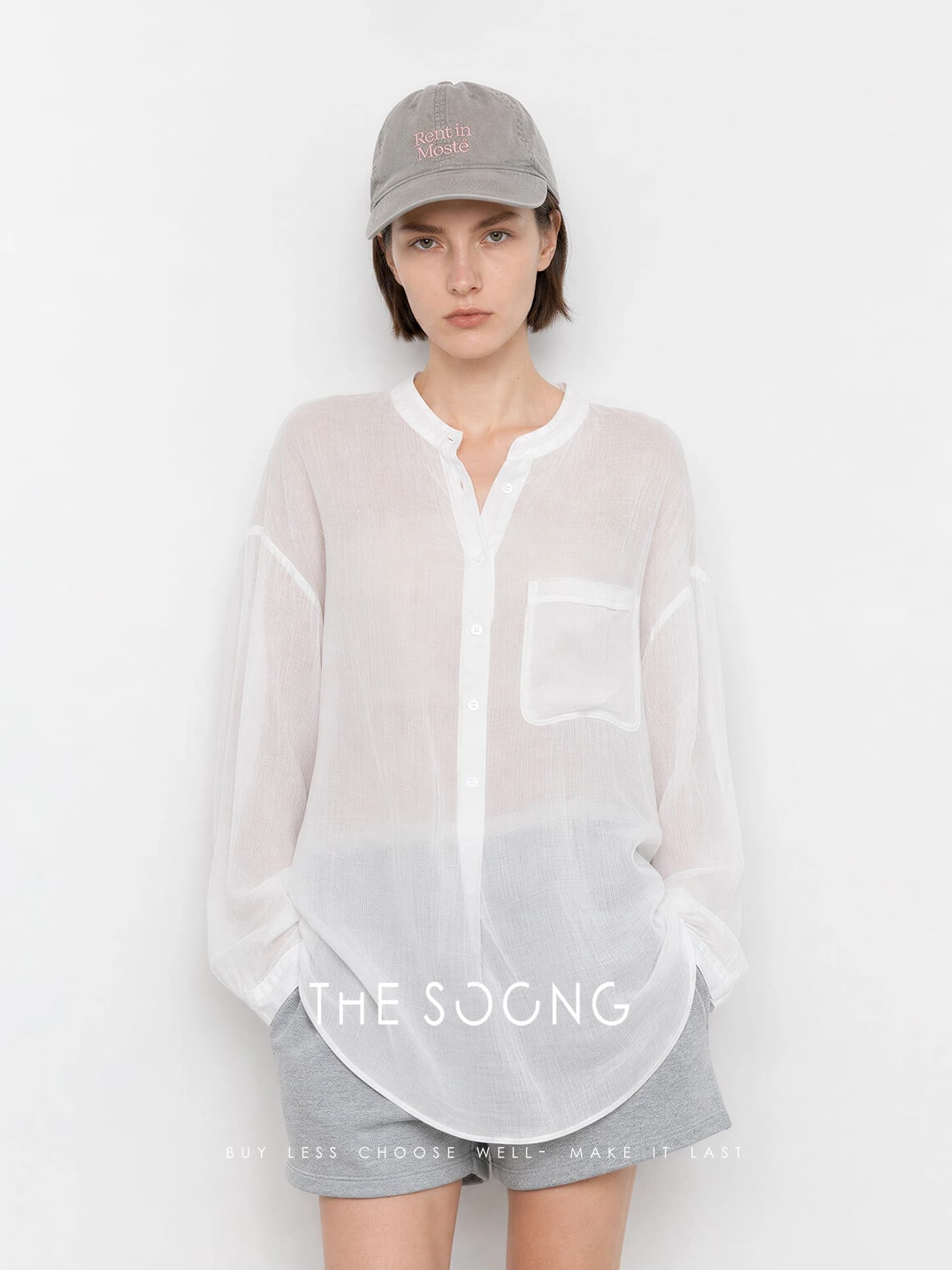100% Linen Stone-Washed Relaxed Long-Sleeve Shirt view 2