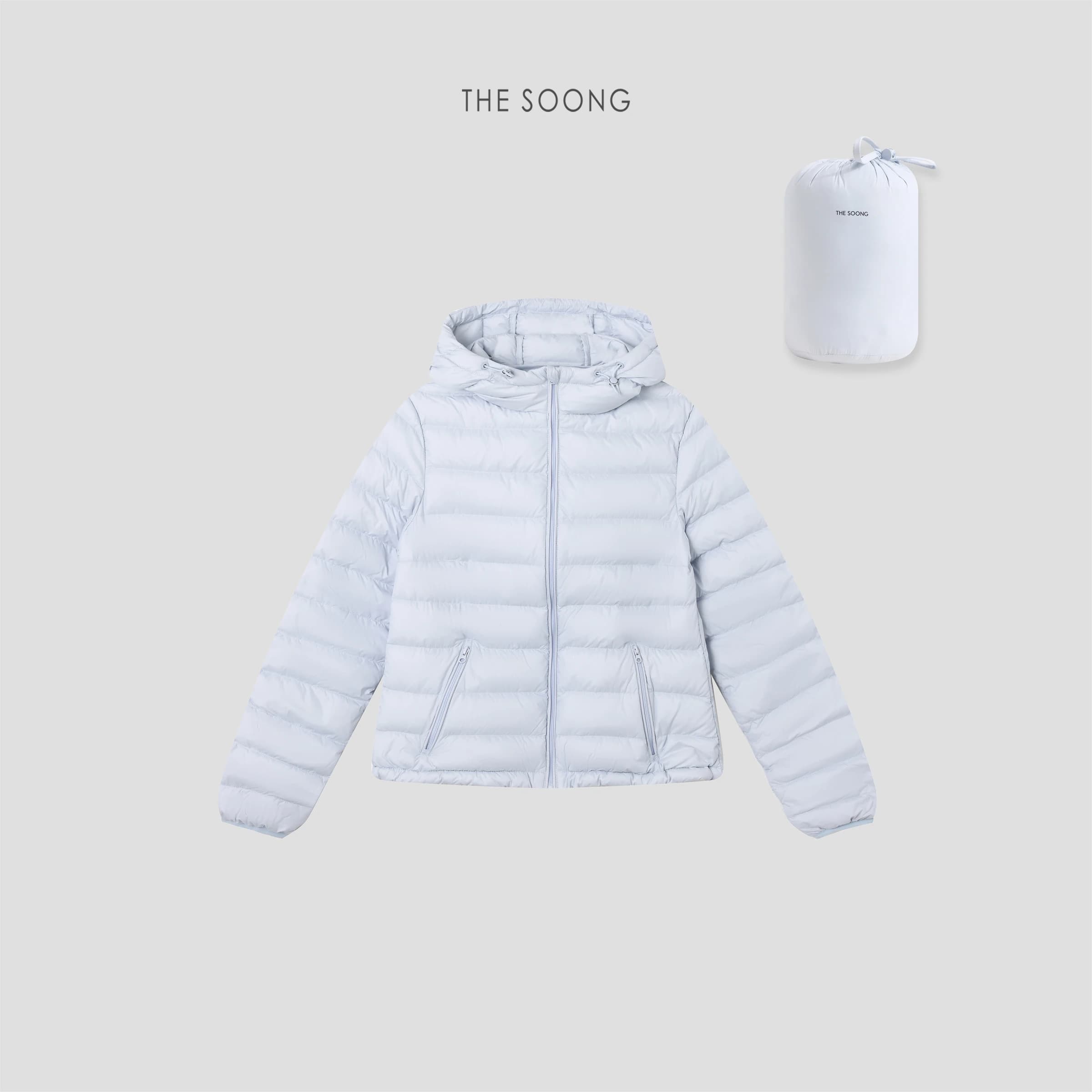 Three-Star Lion-Head White Goose Down Hooded Winter Jacket for Women view 6