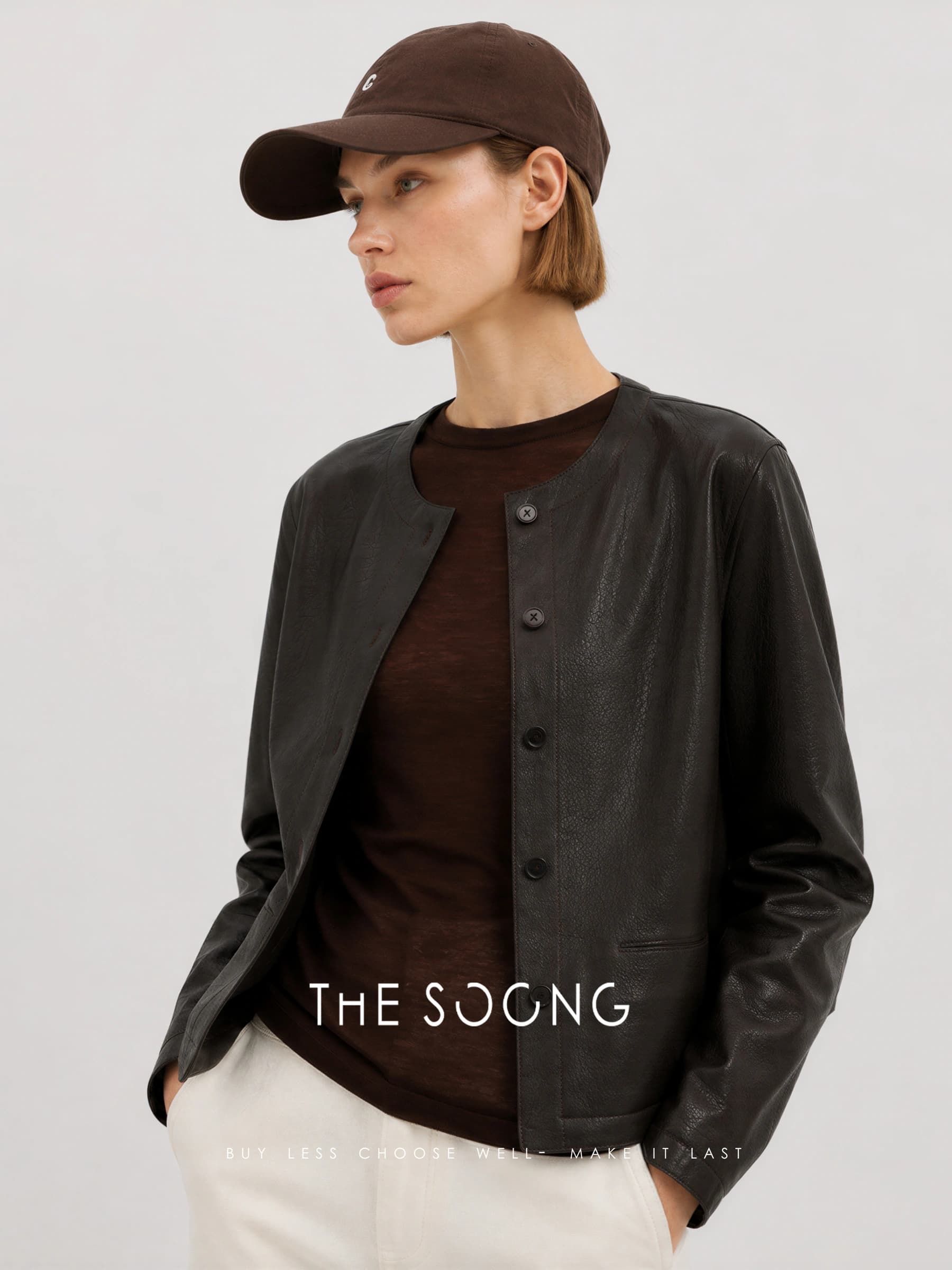 Leather Poem New Zealand Lambskin Cropped Jacket view 4