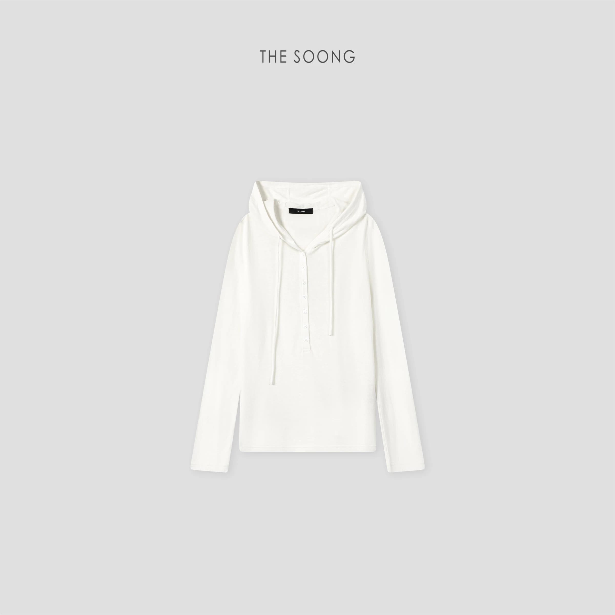 Hooded Henley Top in Minimalist Chinese Hemp-Cotton with a Lightweight, Skin-Soft Feel view 4