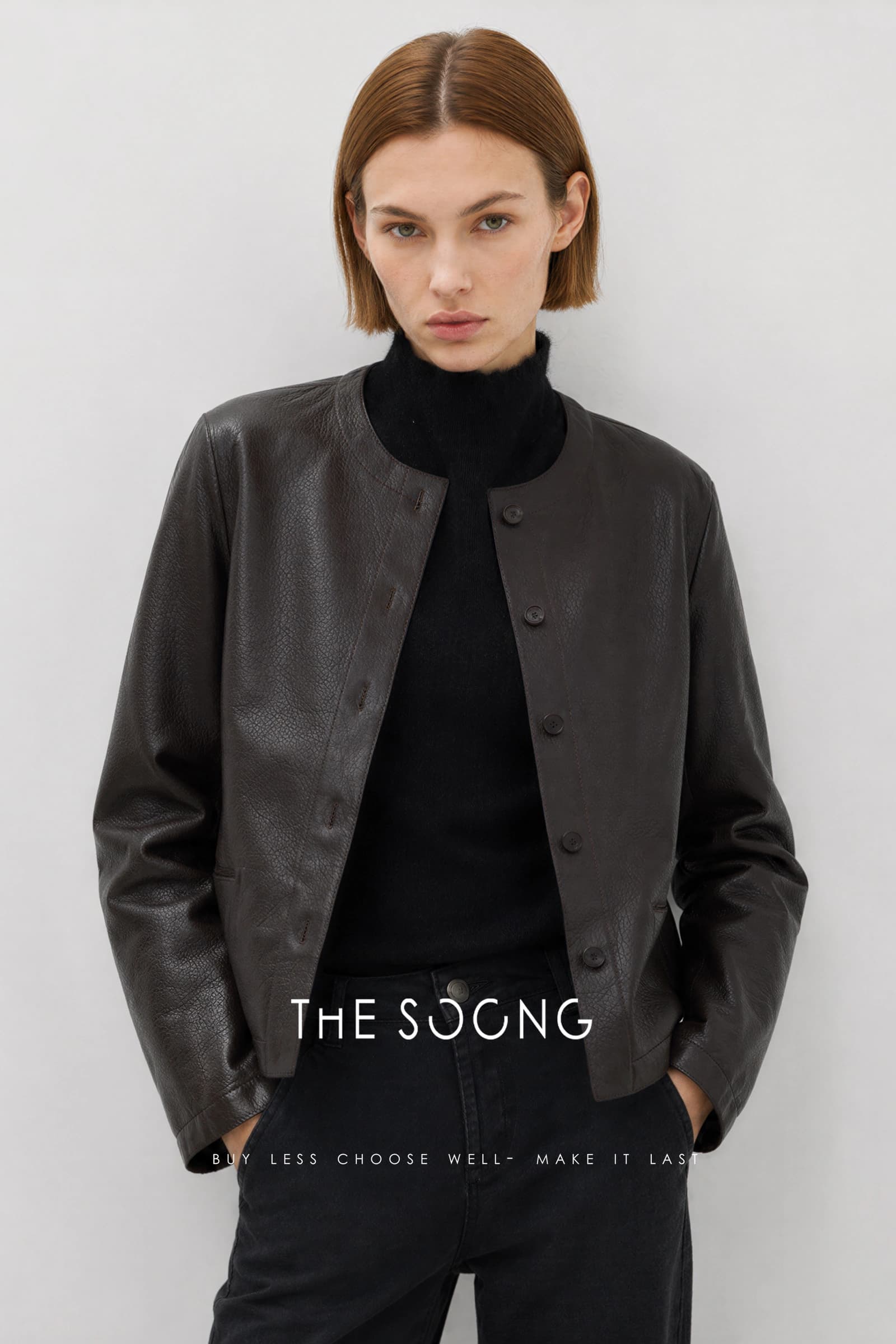 Leather Poem New Zealand Lambskin Cropped Jacket view 2