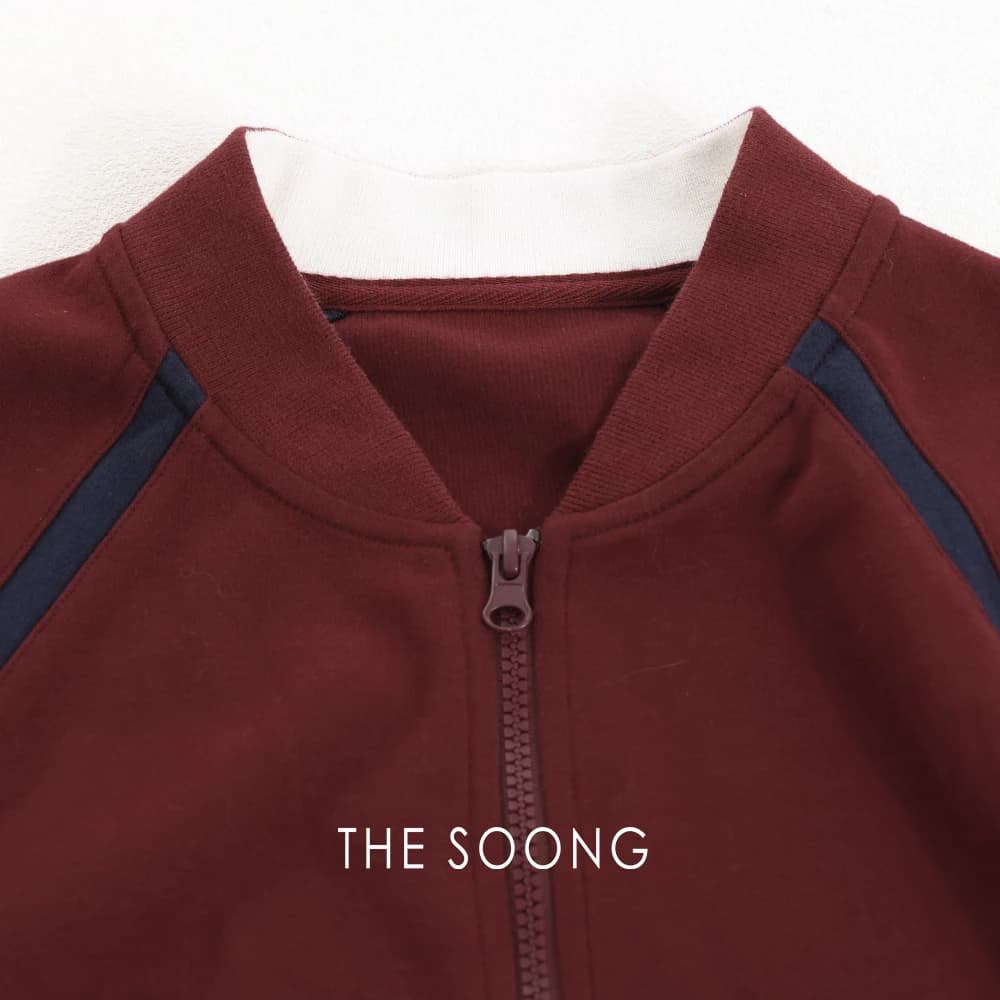 Vintage American Soft High-Density Cotton-Feel Varsity Knit Jacket view 3