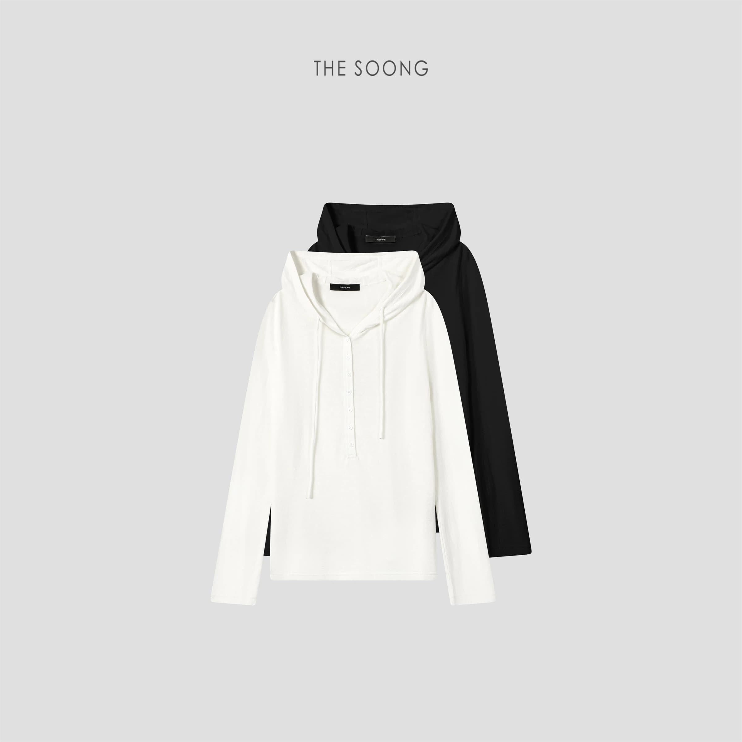 Hooded Henley Top in Minimalist Chinese Hemp-Cotton with a Lightweight, Skin-Soft Feel view 1
