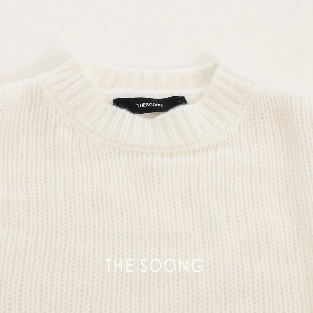 Cloud Cream Wool-Cashmere Blend Textured Sweater view 7