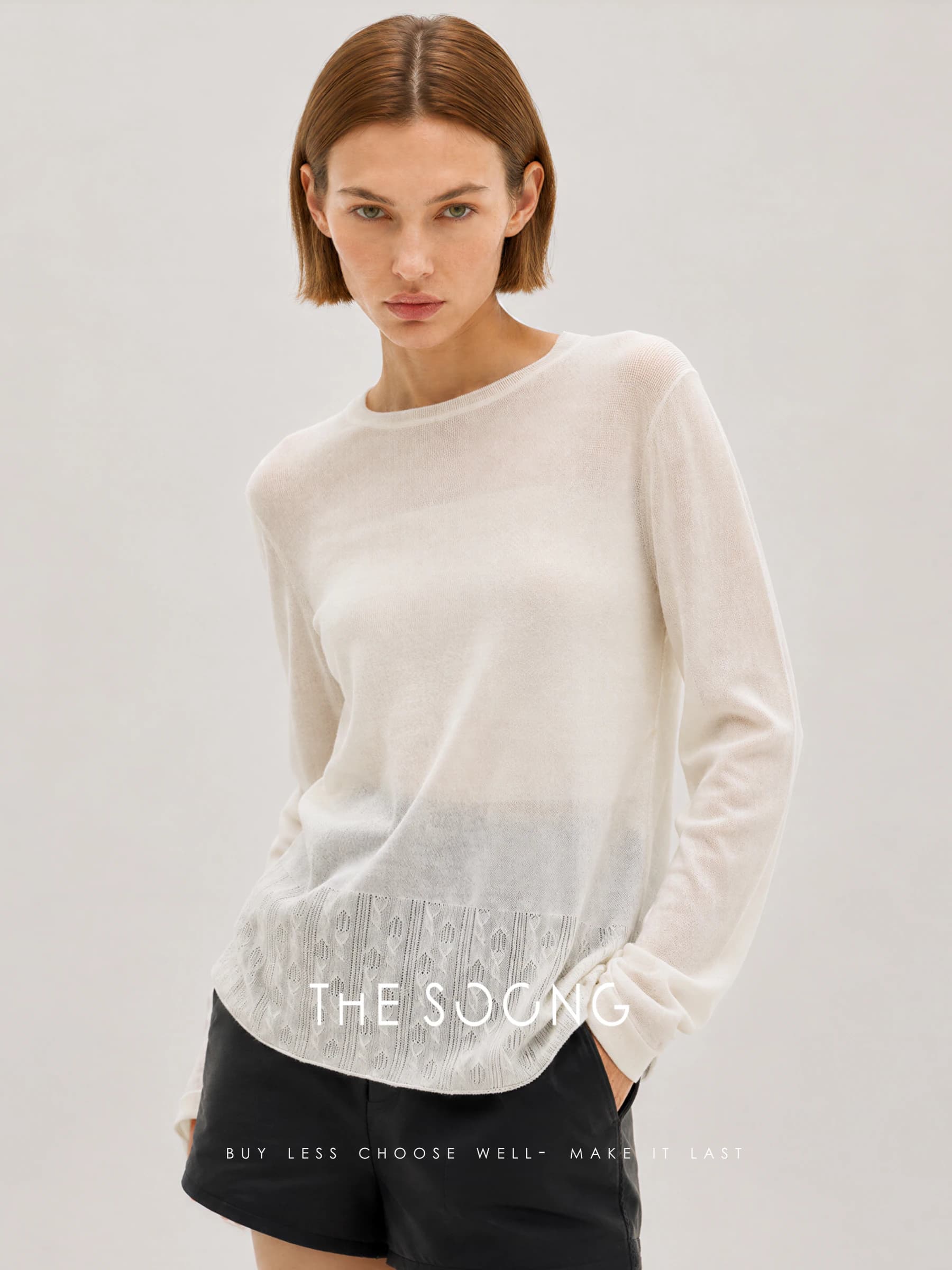 Cloud Cashmere Cashmere-Blend Textured Crewneck Sweater view 2