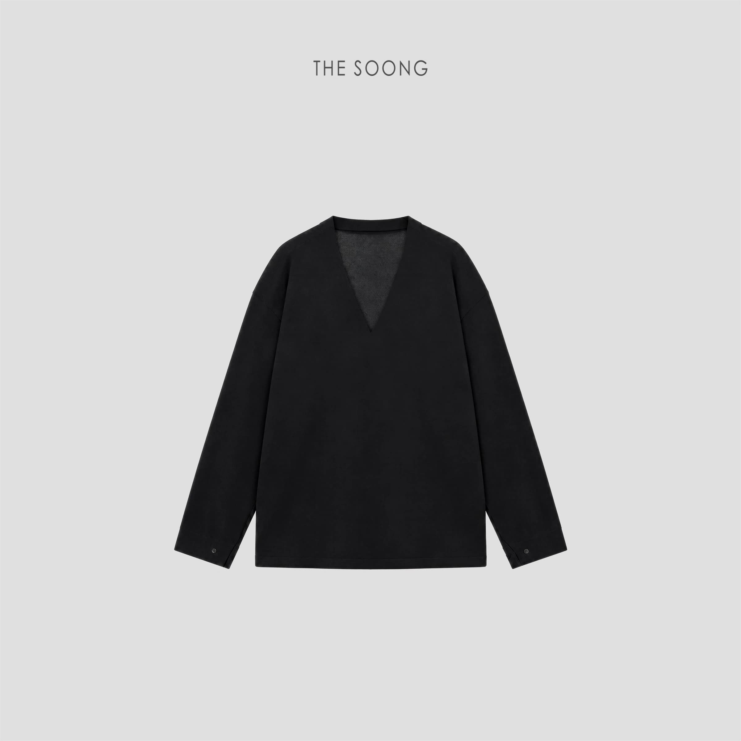 THESOONG|"Paper-Doll" Structured Black Casual Shirt Jacket for Women - 8568 view 3