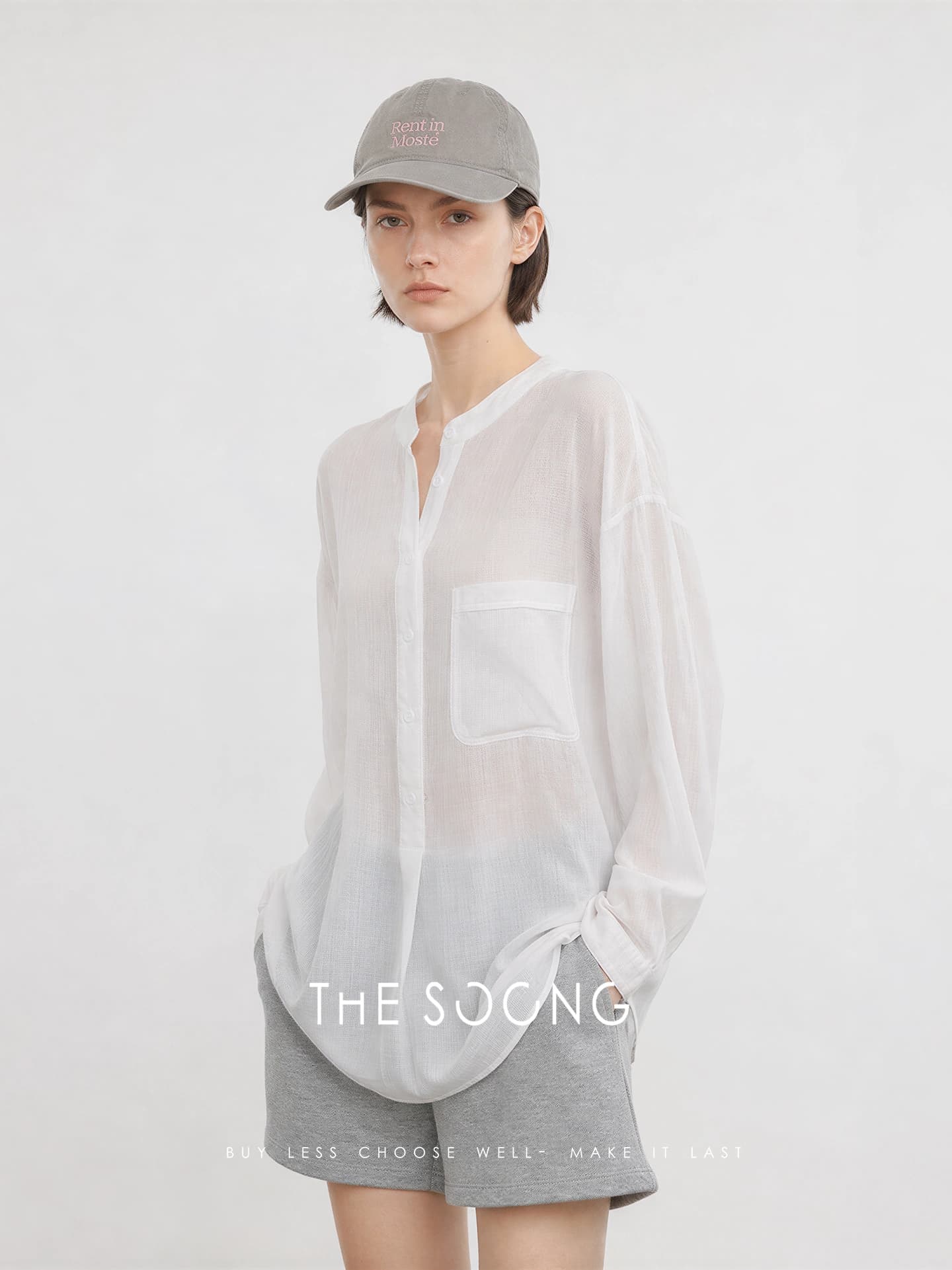 100% Linen Stone-Washed Relaxed Long-Sleeve Shirt view 4