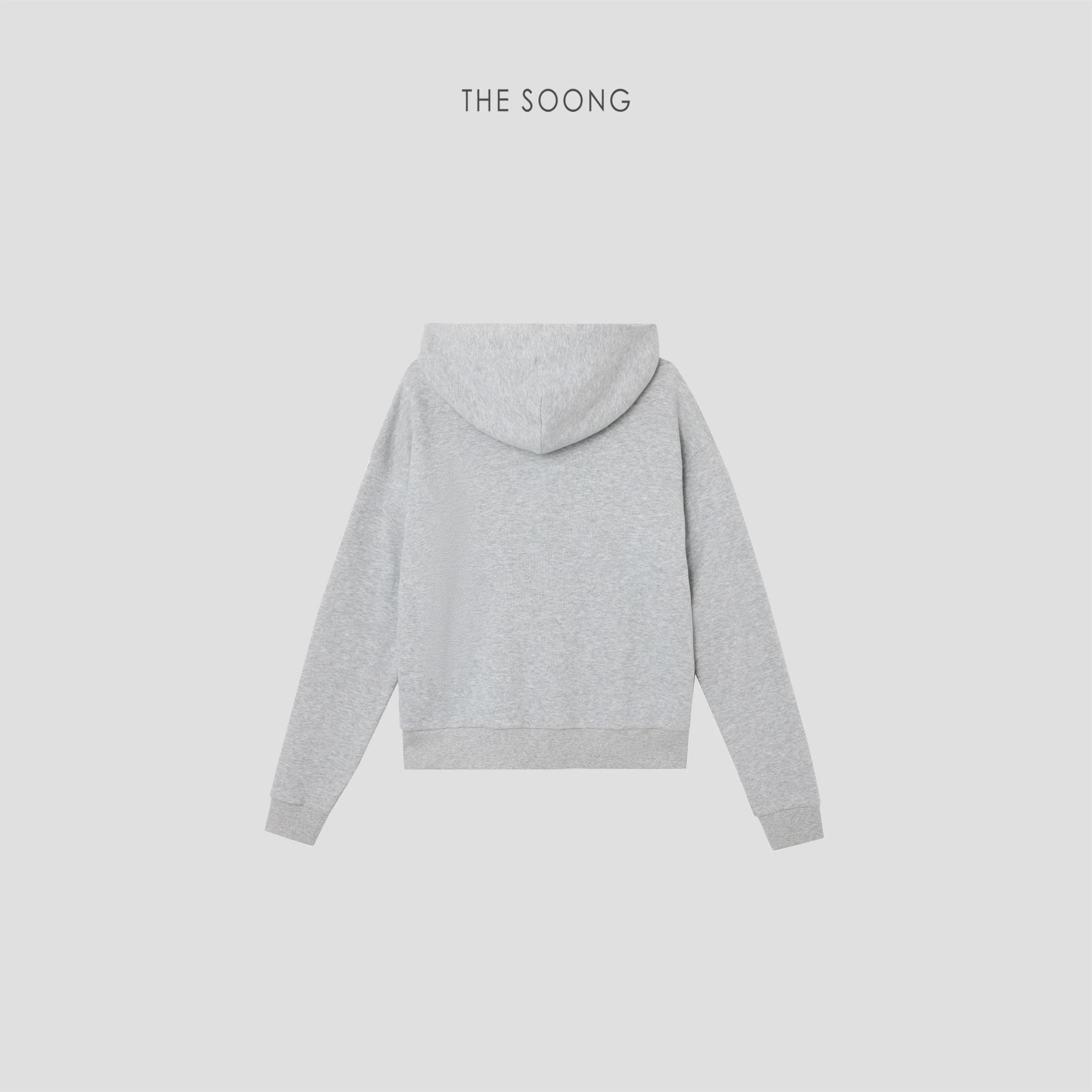 Women’s 100% Cotton Cropped Hooded Sweatshirt with Relaxed Drop Shoulders for Fall/Winter view 2