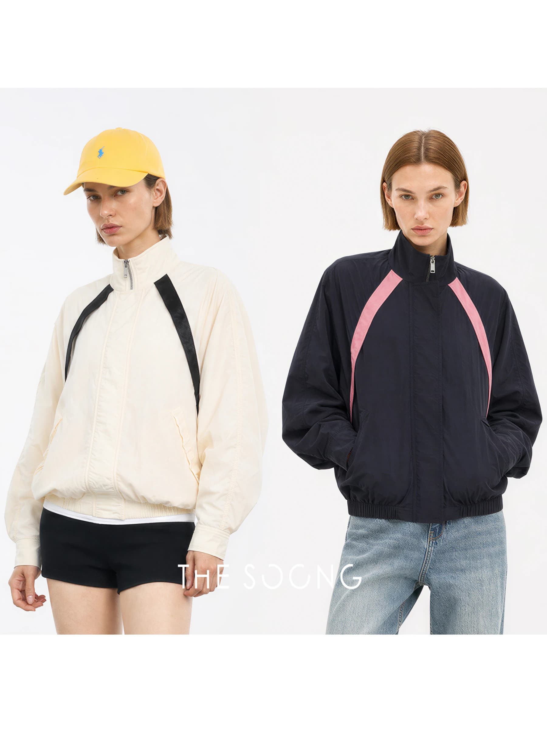 Neon Jacket 90s Classic Windproof Stand-Collar Cropped Jacket view 2