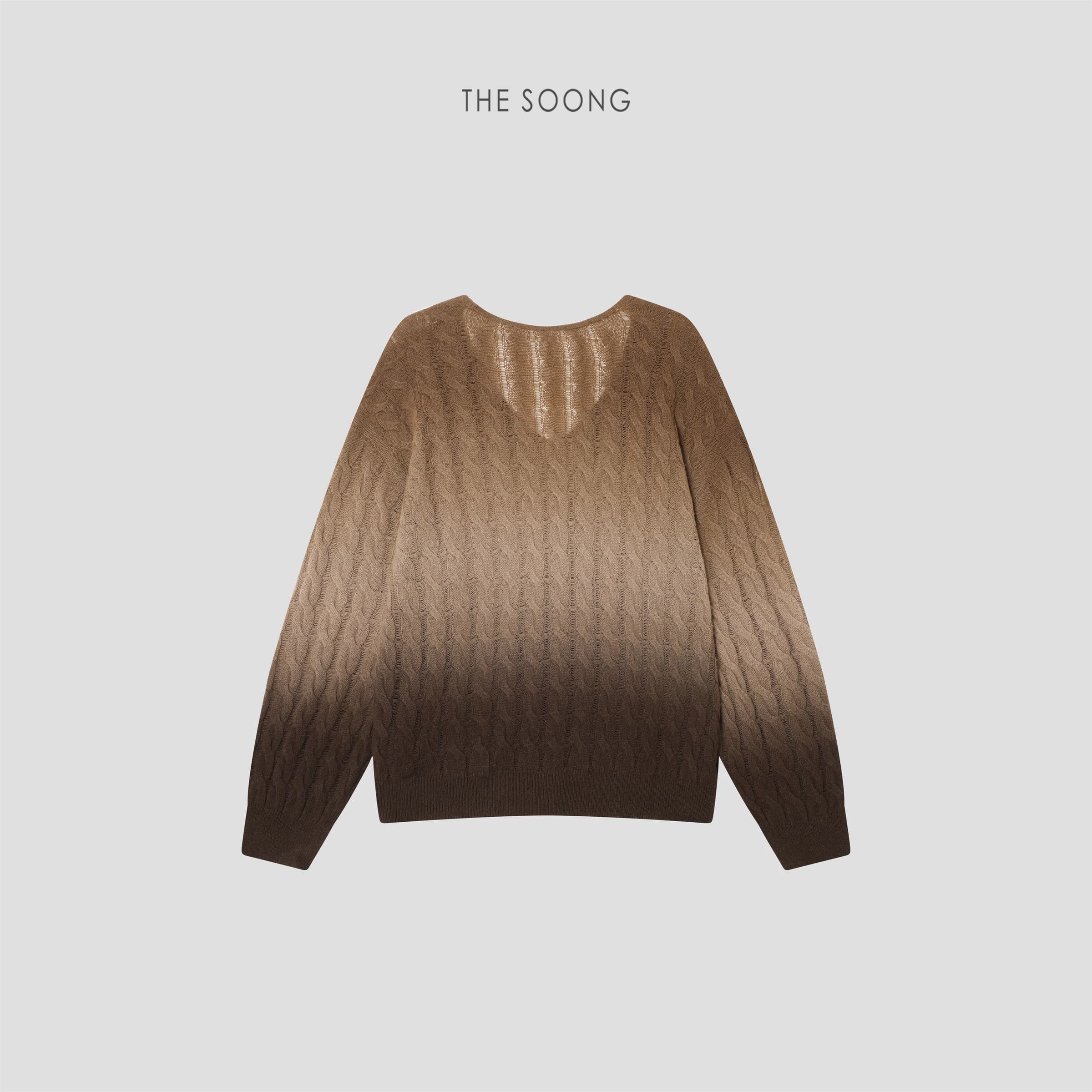 Classic Vintage Airy Cashmere-Blend V-Neck Knit Sweater view 3