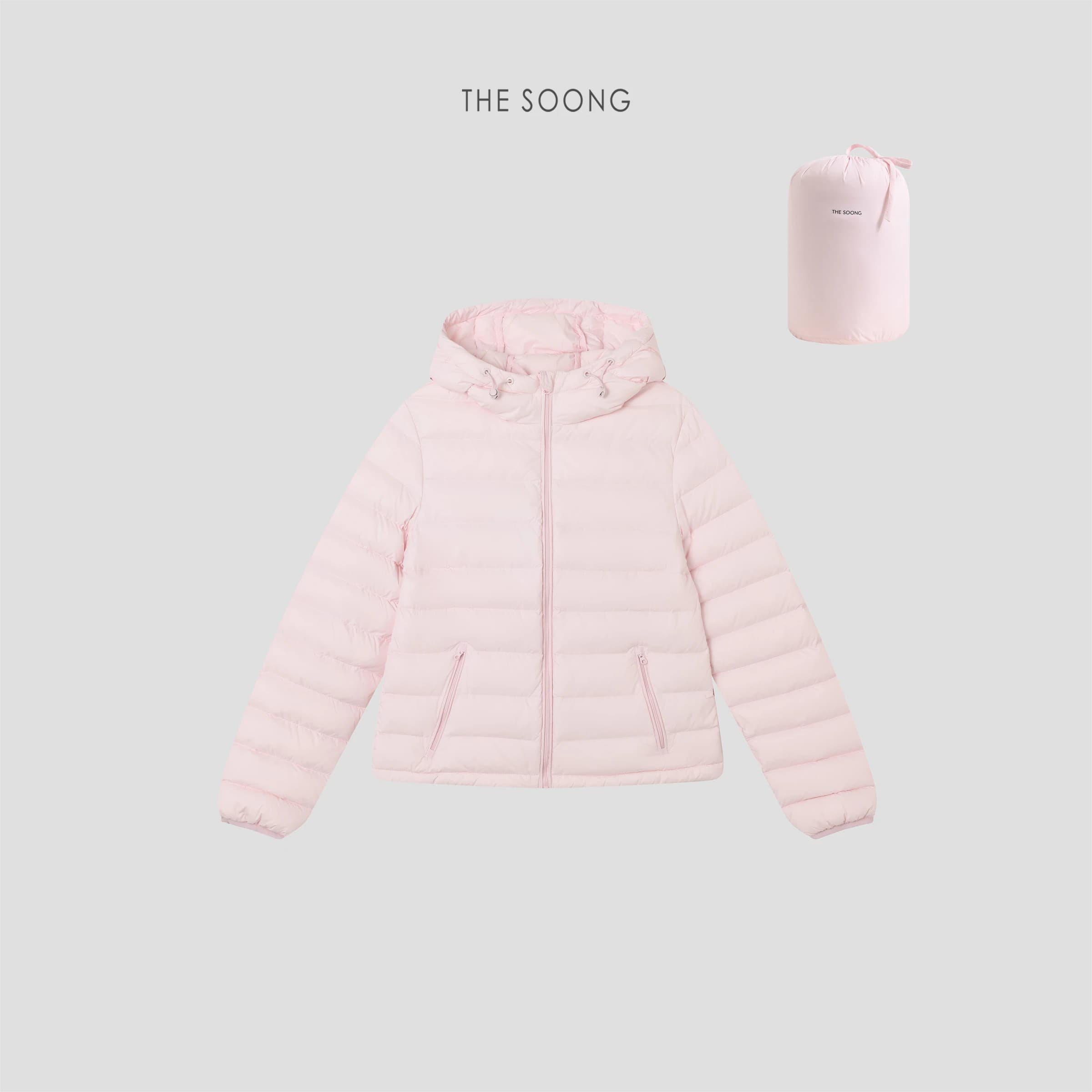 Three-Star Lion-Head White Goose Down Hooded Winter Jacket for Women view 4