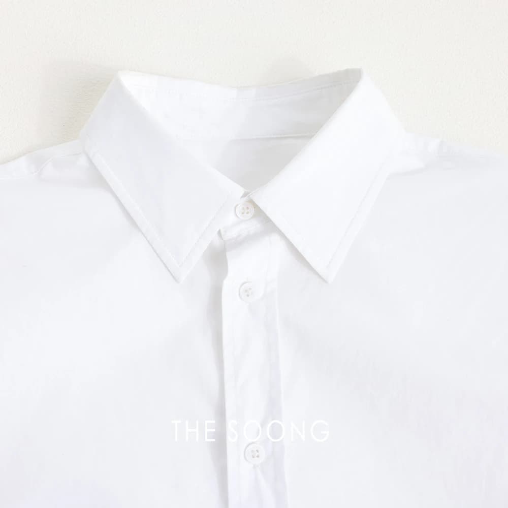 100% Cotton Heavy Enzyme-Washed Softened Structured Relaxed Long-Sleeve Shirt view 4