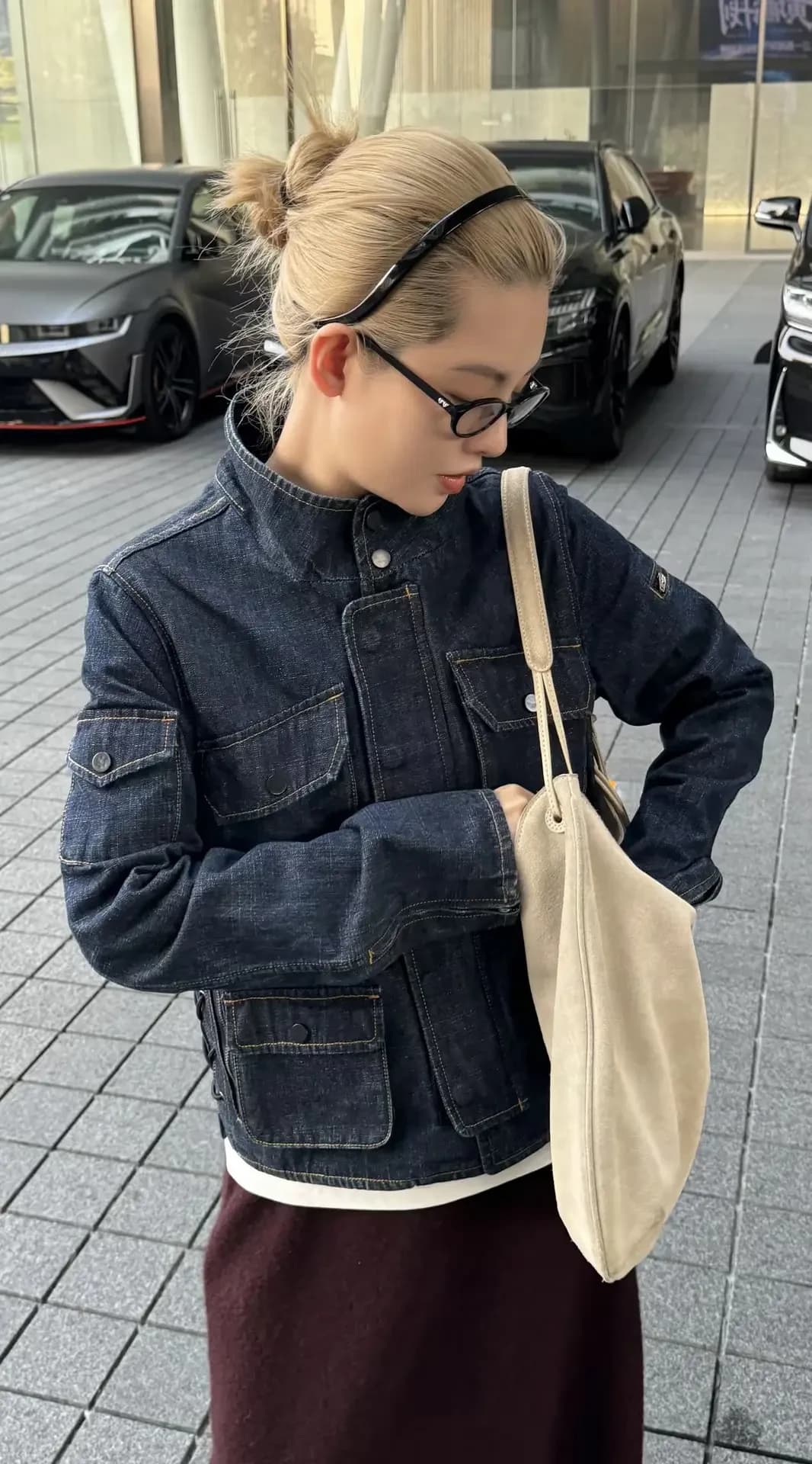 Vintage Hunting Denim Heavyweight Utility Jacket for Women view 2