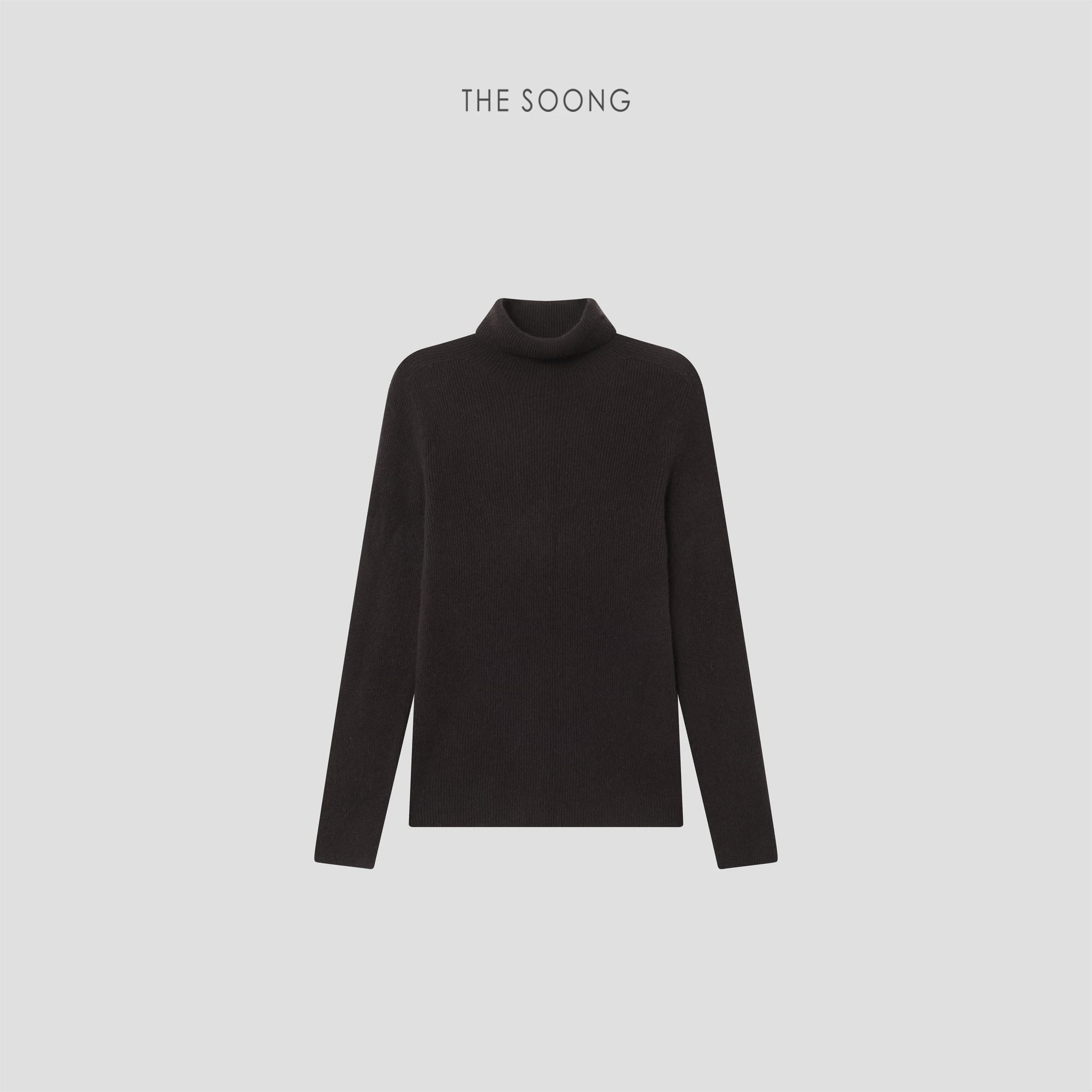 Cashmere Turtleneck Sweater, 100% Inner Mongolian Cashmere, Heavyweight Warmth, Vertical Rib Knit, Women's view 2