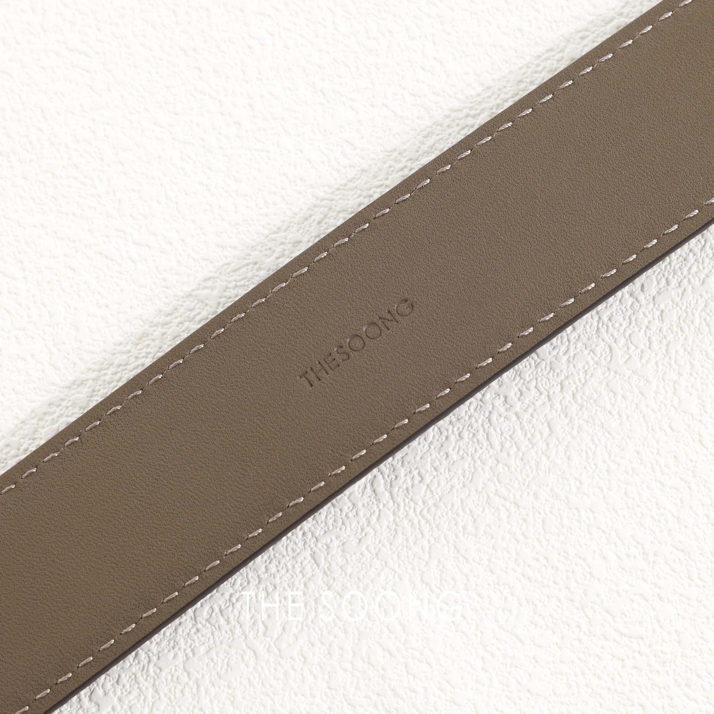 Vintage Calfskin Suede Pin Buckle Leather Belt 8800 view 3