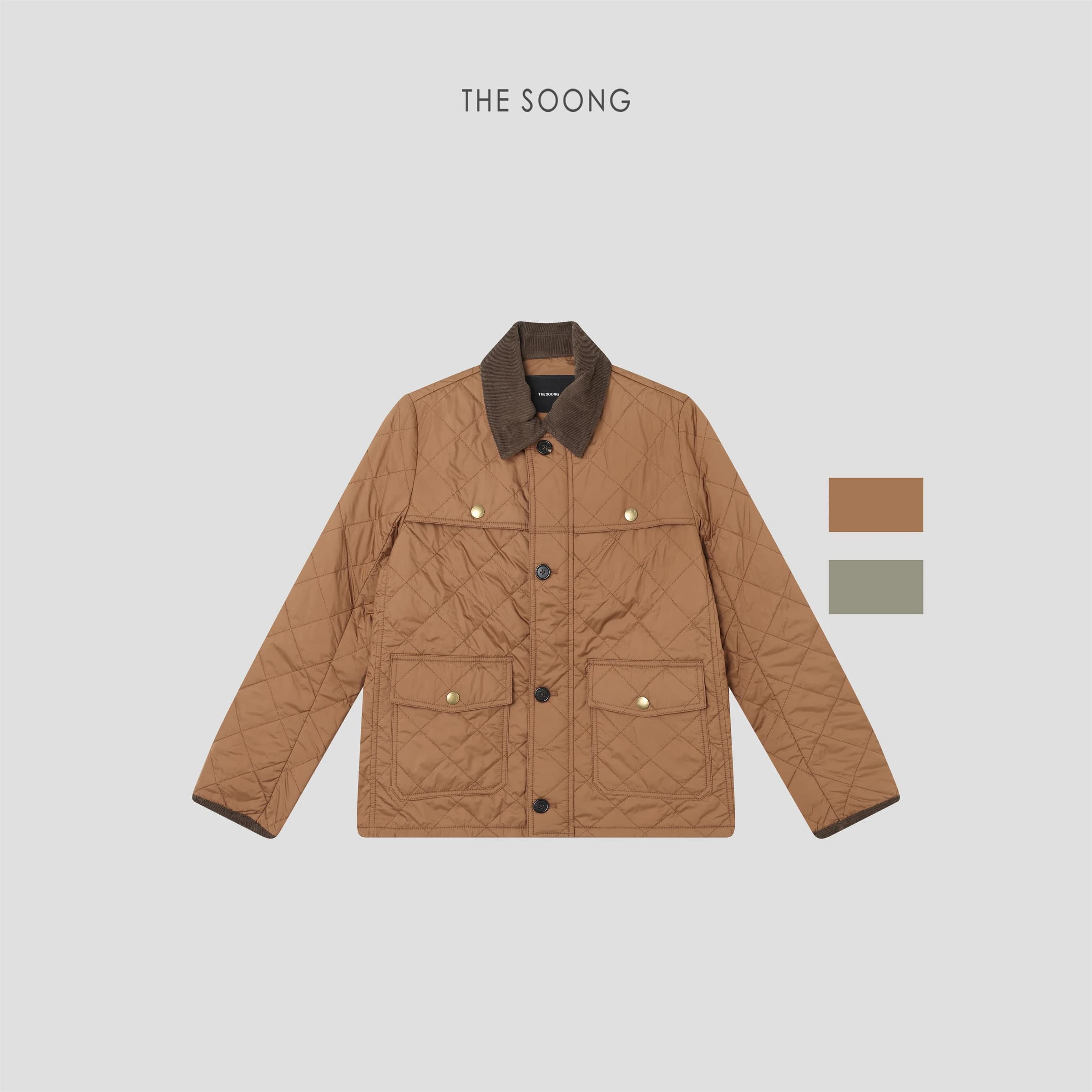 Vintage Diamond-Quilted Hunting Jacket