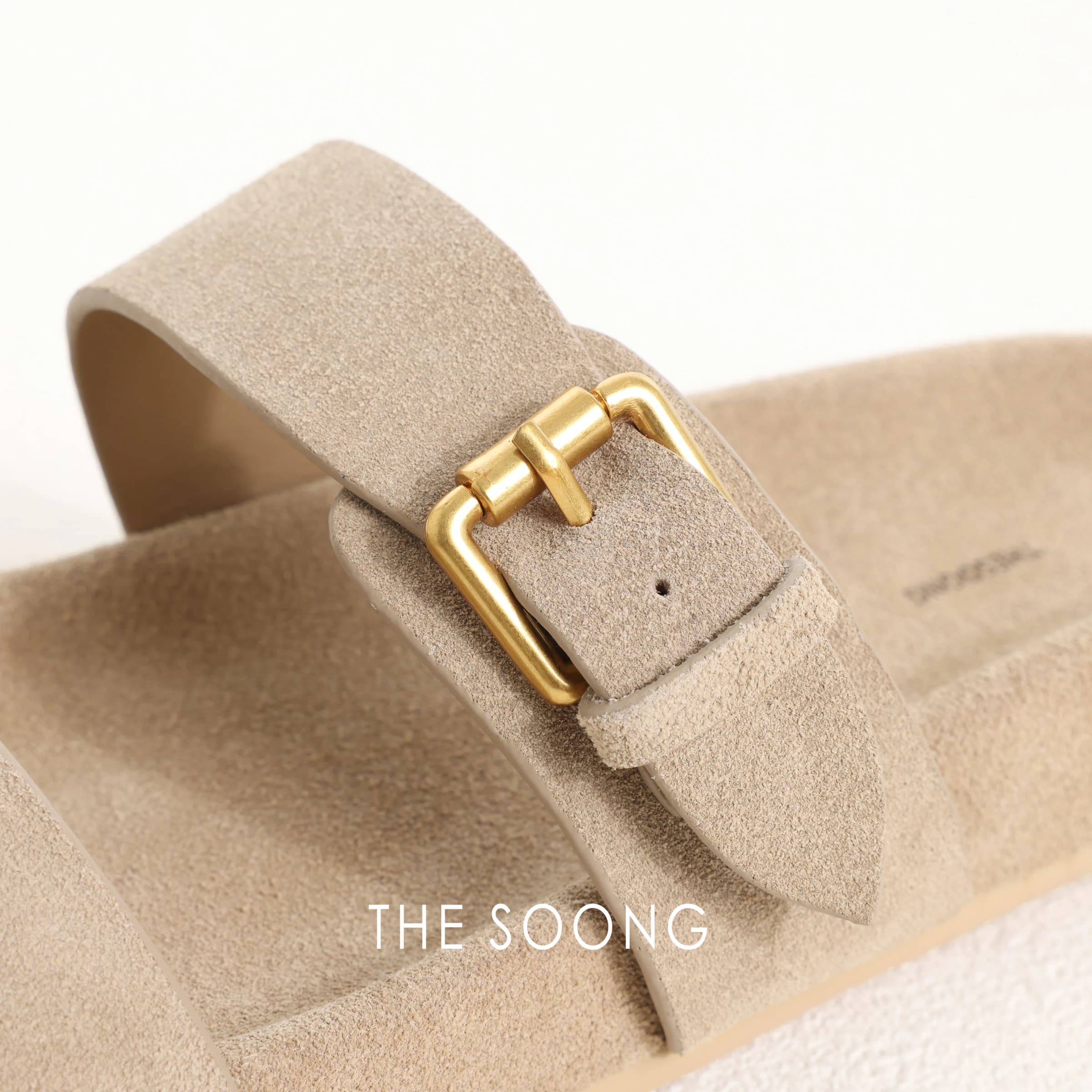 Suede Double Strap Cork Sandals 9292 view 5