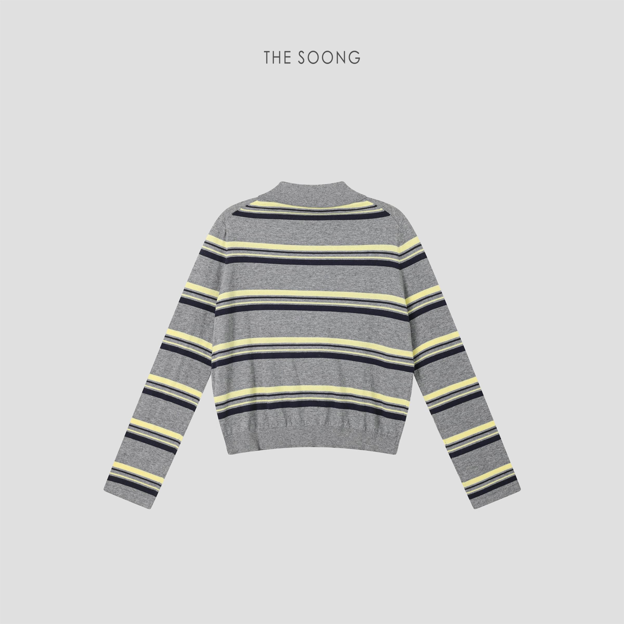 100% Combed Cotton Fine-Knit Polo Sweater view 3