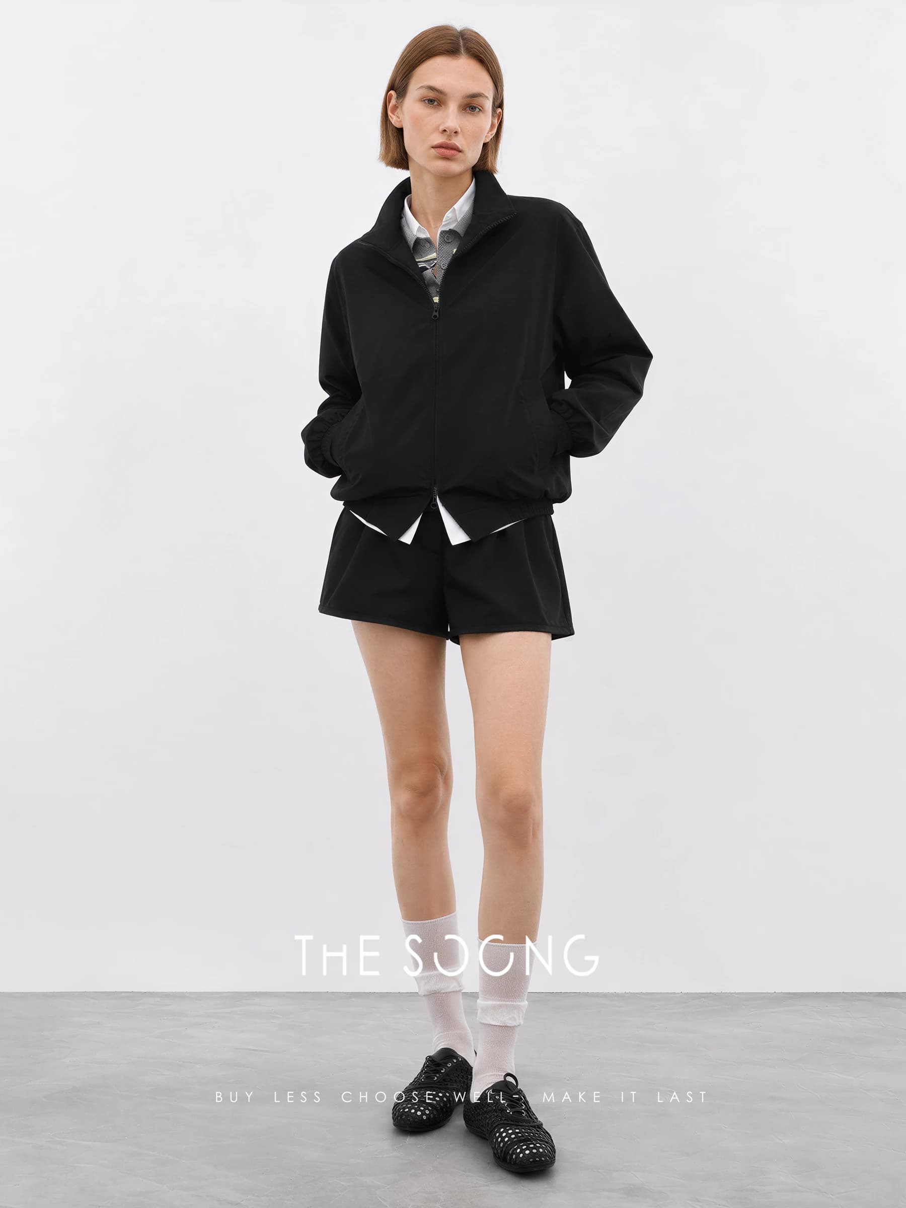 Twist Wool-Blend Tailored Mid-Rise Shorts view 7