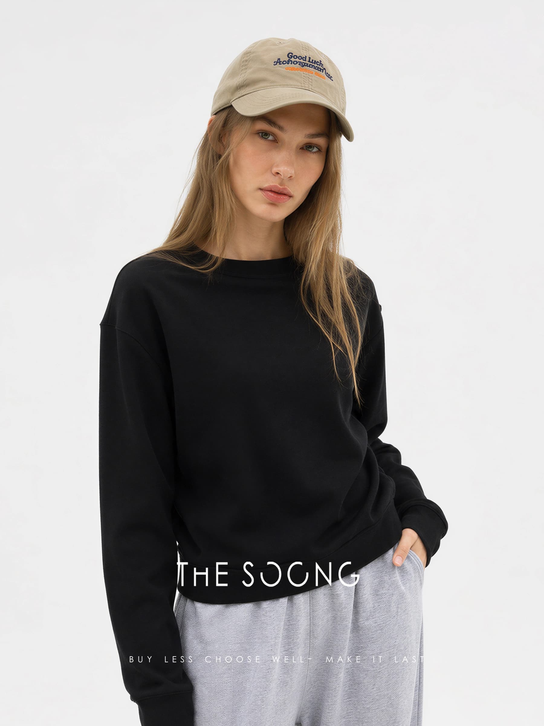 Pop 100% Cotton Ribbed Crewneck Relaxed-Fit Sweatshirt view 4