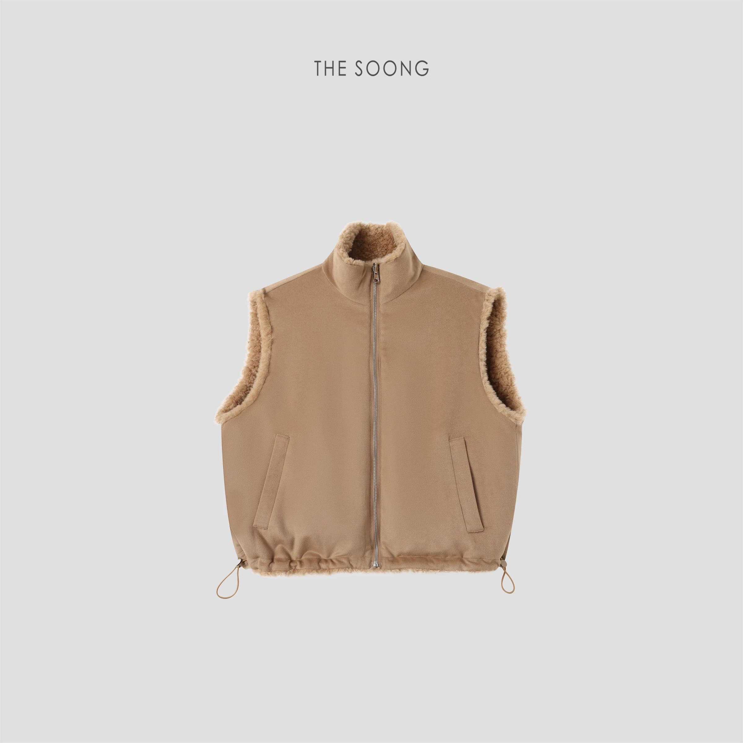 Cookie Ma New Reversible Wool-Blend Relaxed Vest Jacket for Women view 4
