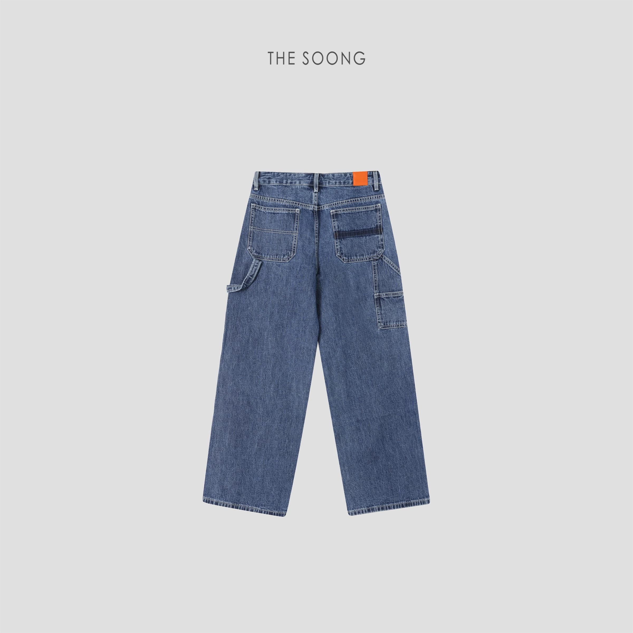 Okayama Denim 90s Vintage Mid-Low-Rise Wide-Leg Jeans view 3