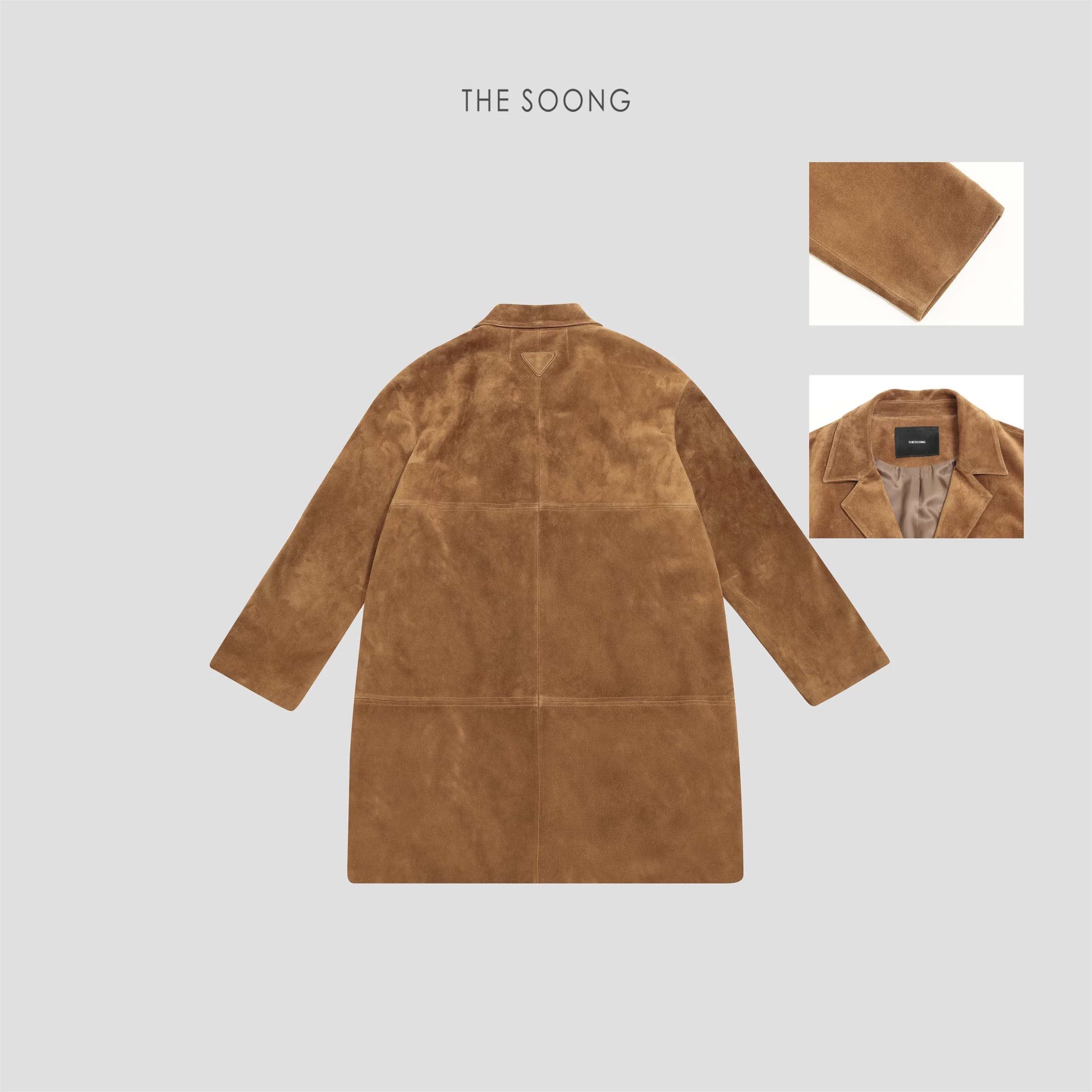 100% Lambskin Tailored Mid-Length Leather Blazer view 7