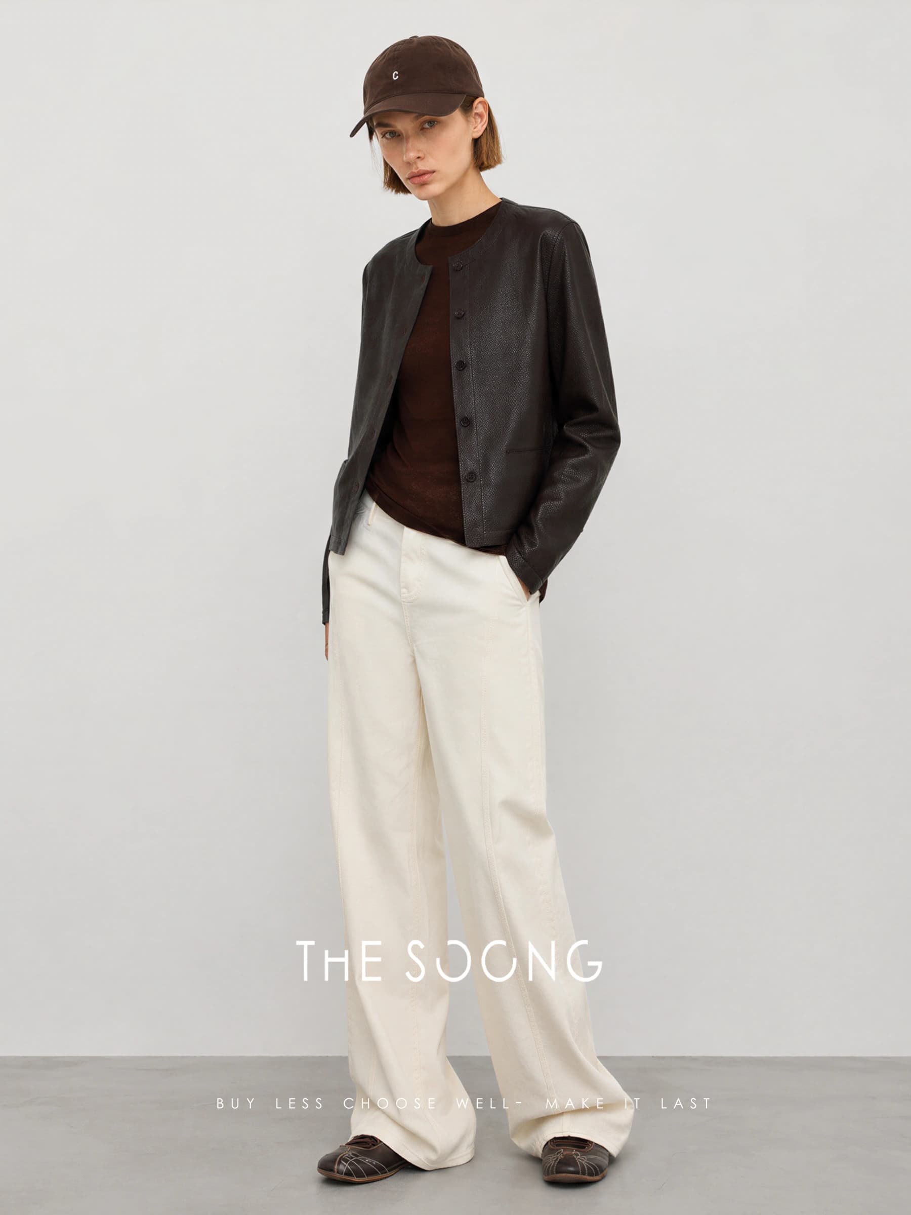 Leather Poem New Zealand Lambskin Cropped Jacket view 6