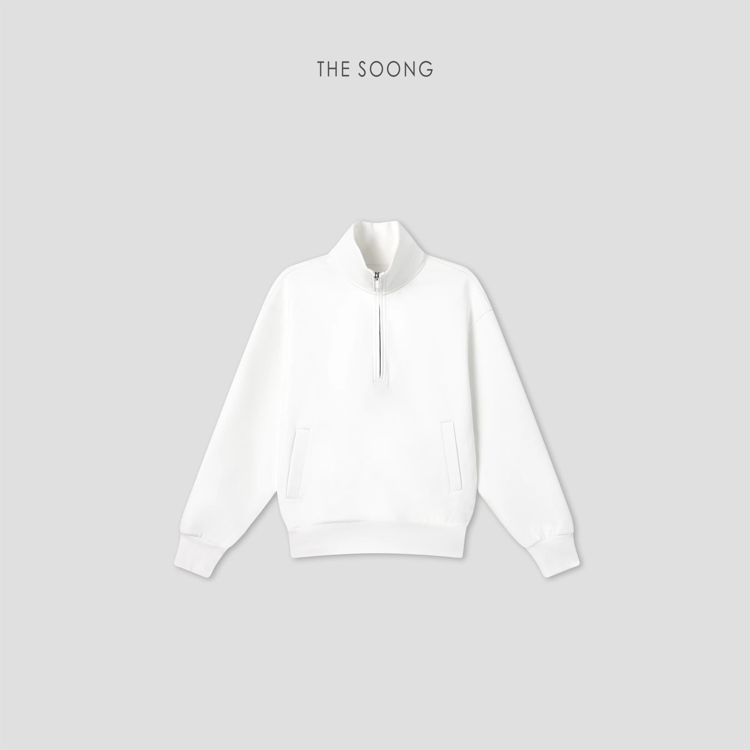THESOONG “Cloud Luxe” ストレッチ コットンブレンド ハーフジップスウェット - 9387 view 3