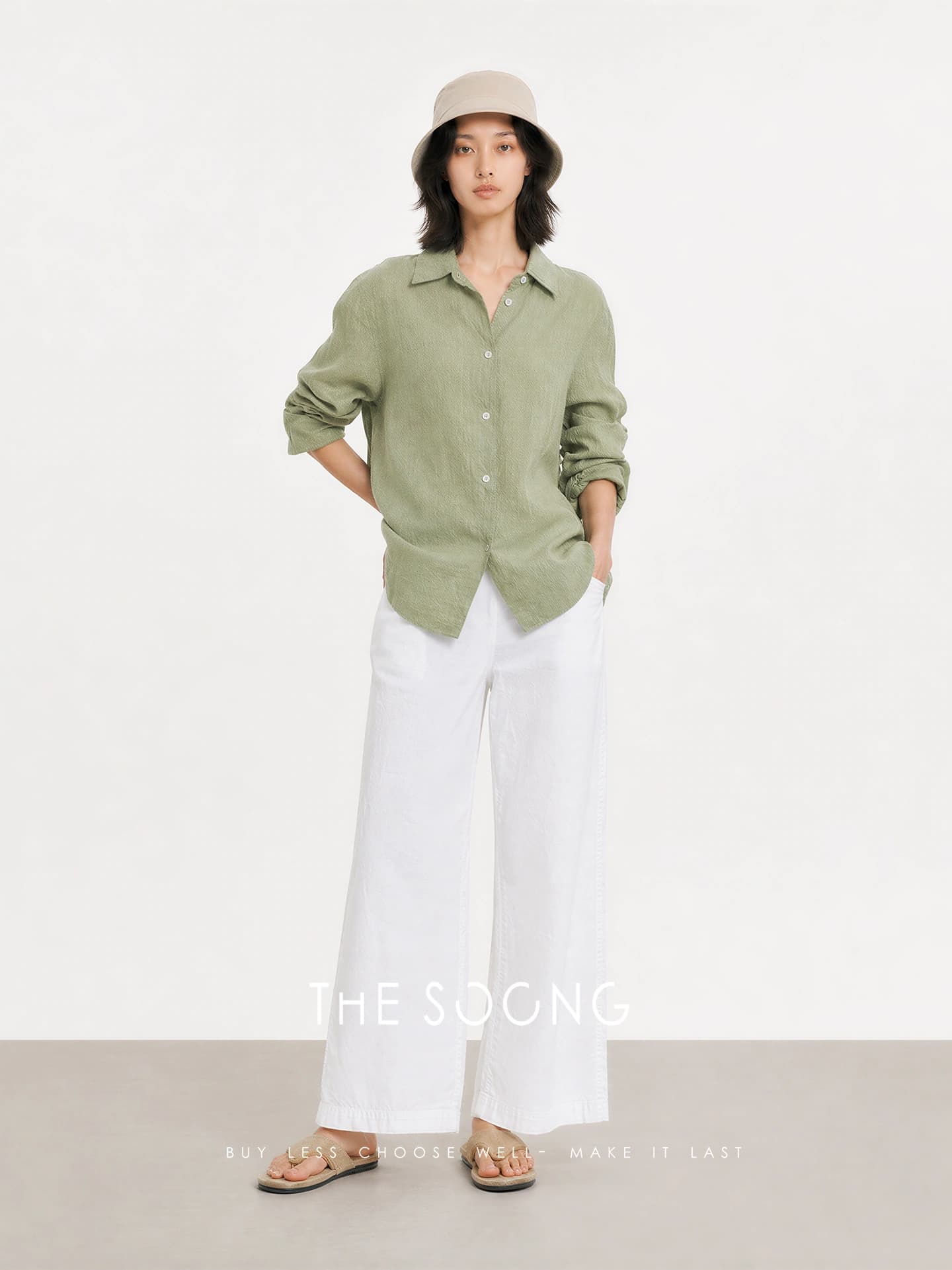 Quiet Luxury 100% Linen Textured Collared Shirt view 4