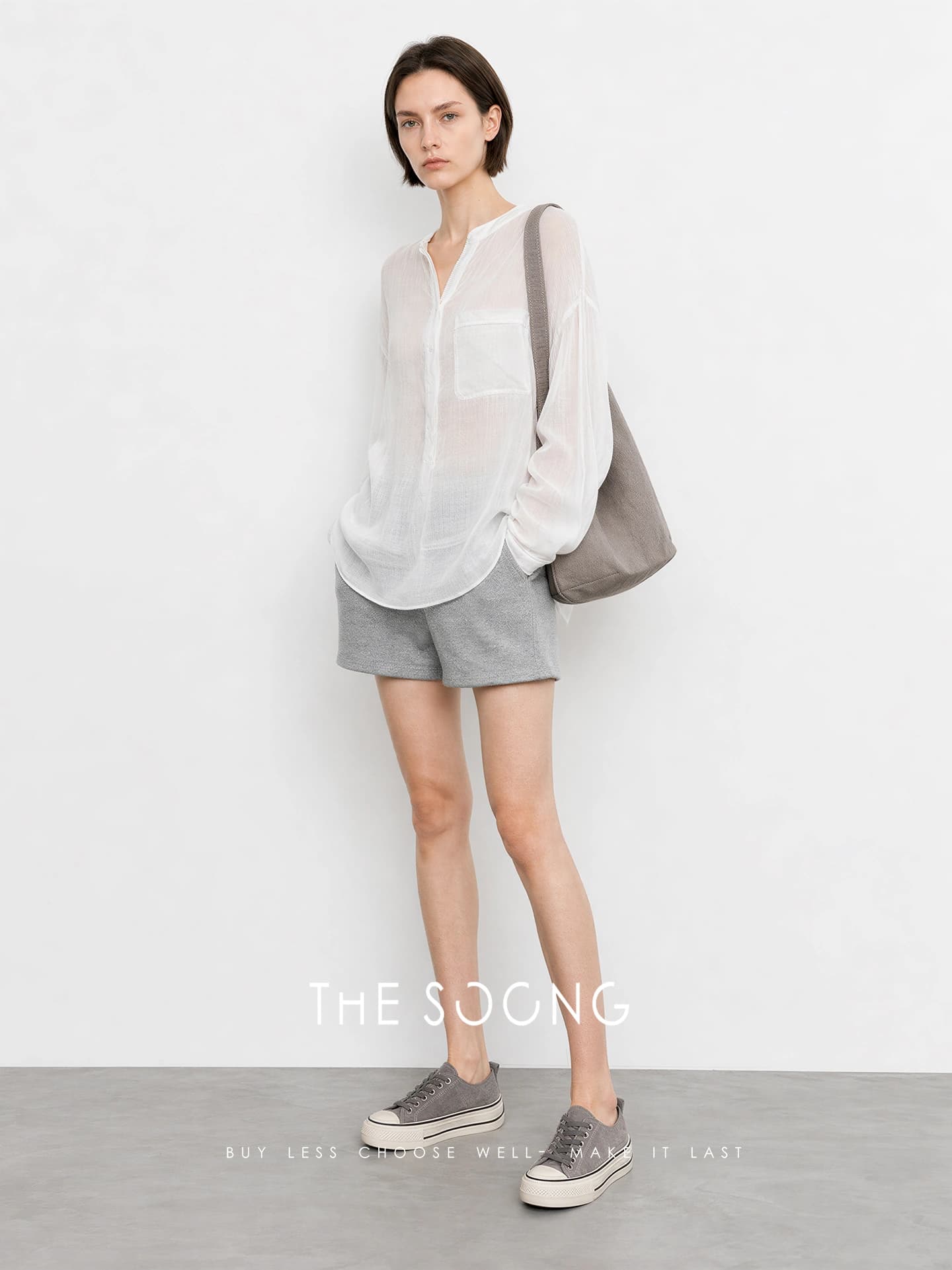 100% Linen Stone-Washed Relaxed Long-Sleeve Shirt view 5