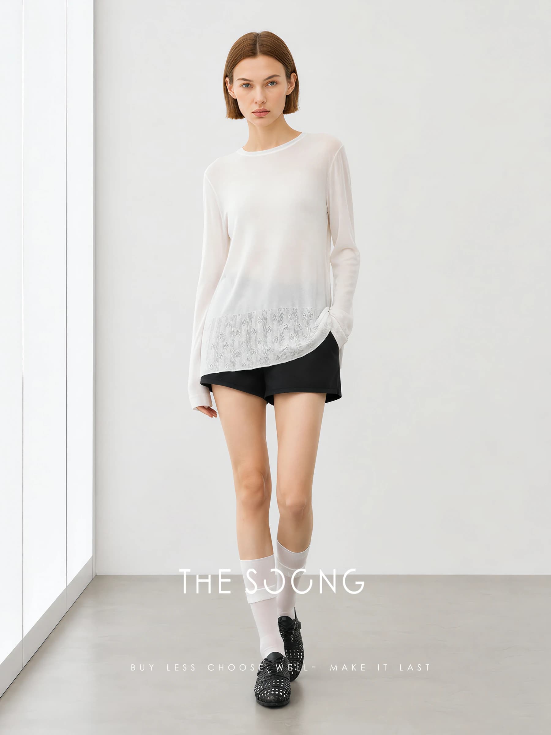 Cloud Cashmere Cashmere-Blend Textured Crewneck Sweater view 6