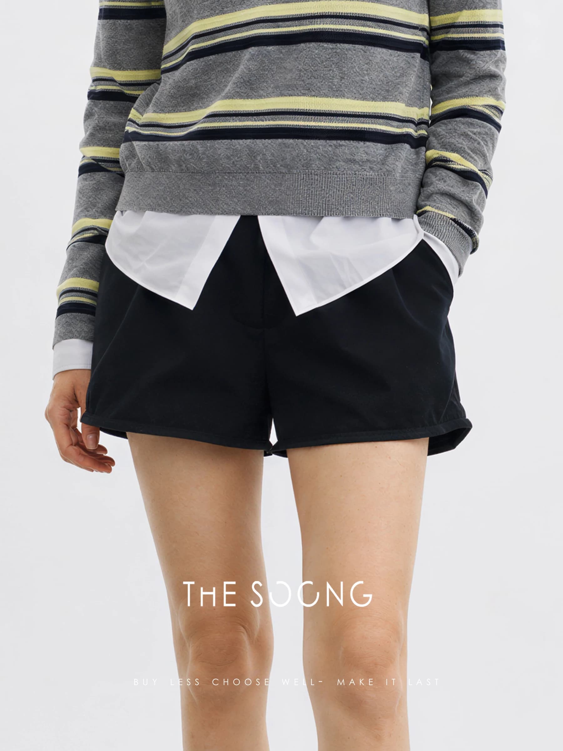 Twist Wool-Blend Tailored Mid-Rise Shorts view 2