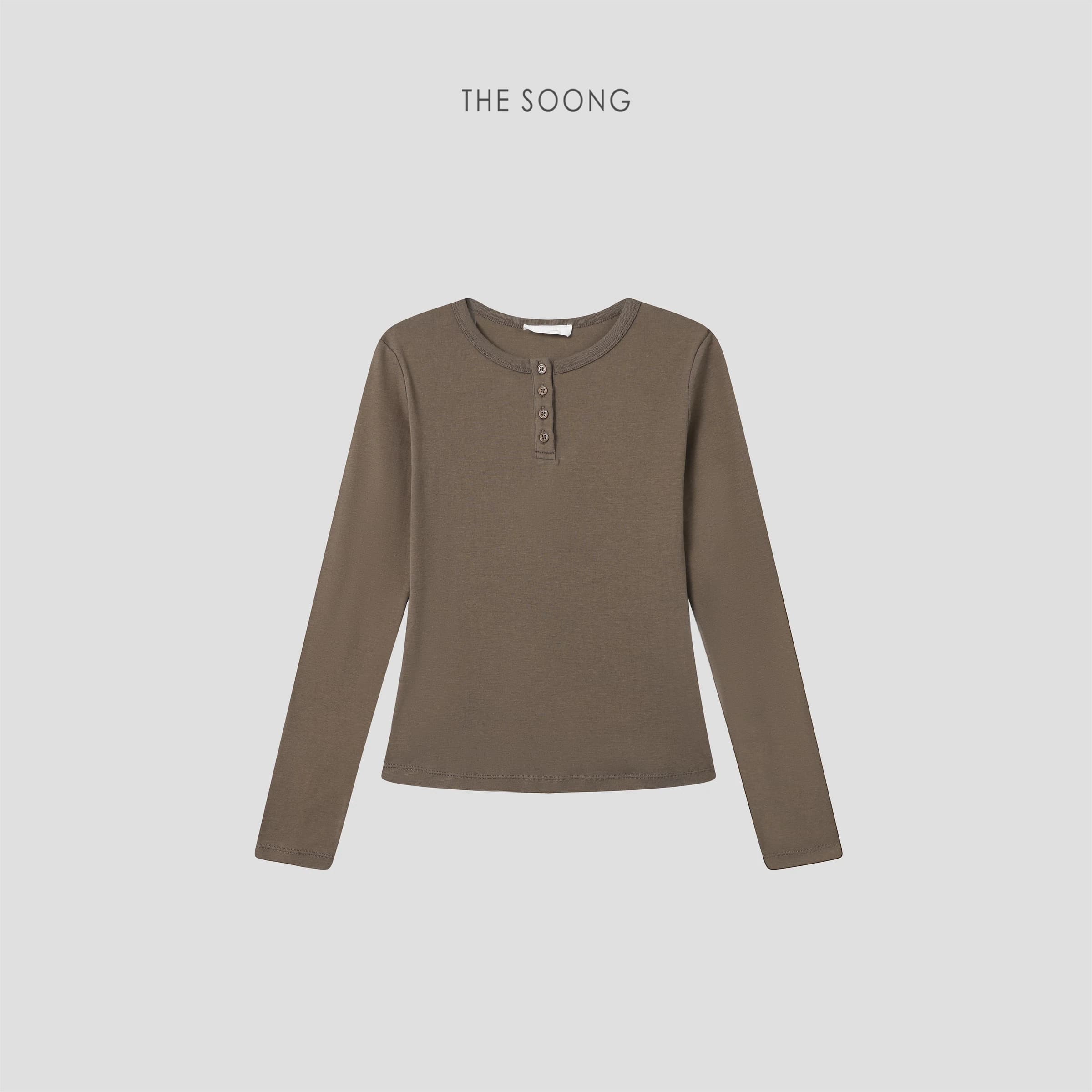 Minimal Henley Long-Sleeve Top view 10