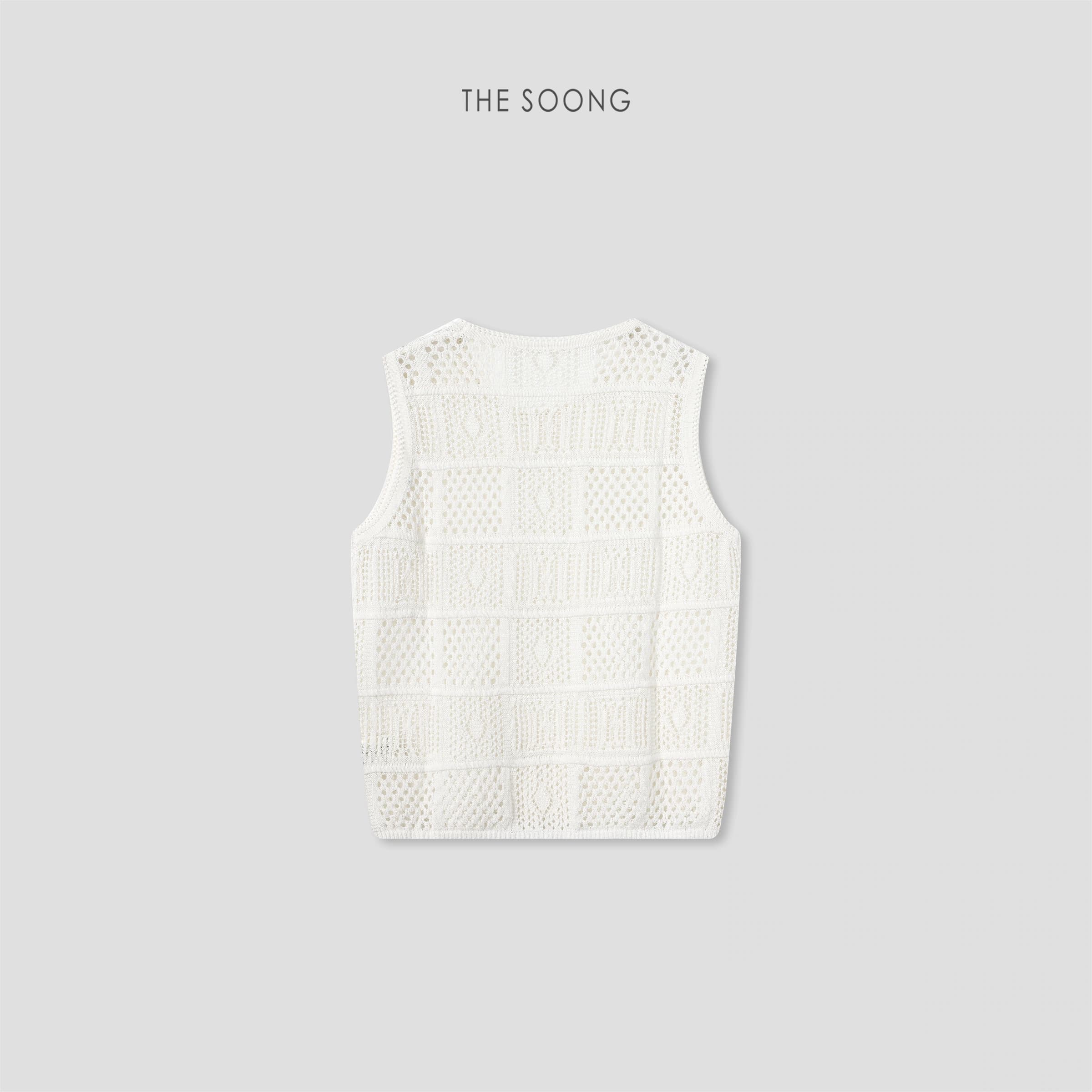 Cool-Touch Openwork Fine-Knit Sleeveless Top view 7