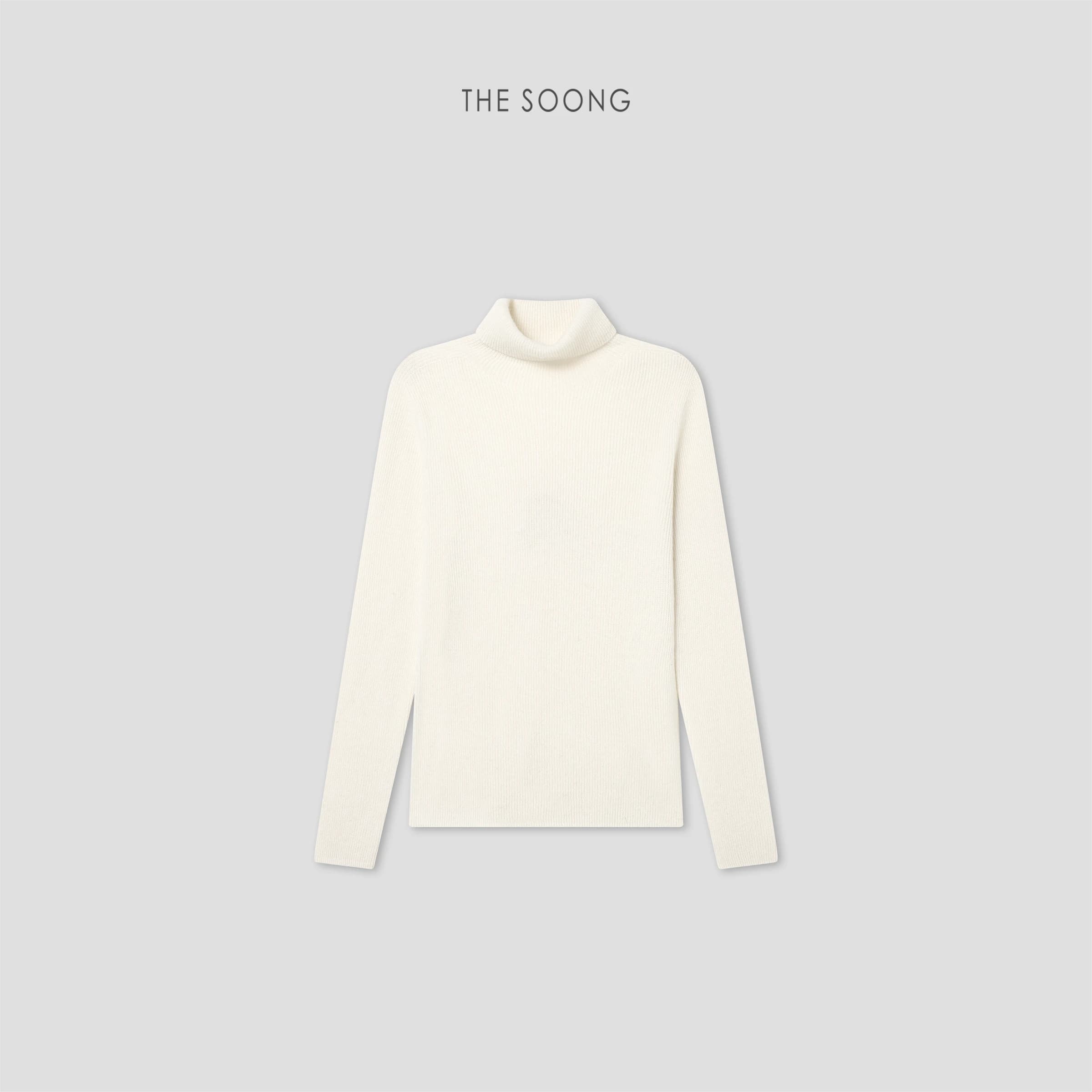 Cashmere Turtleneck Sweater, 100% Inner Mongolian Cashmere, Heavyweight Warmth, Vertical Rib Knit, Women's view 4