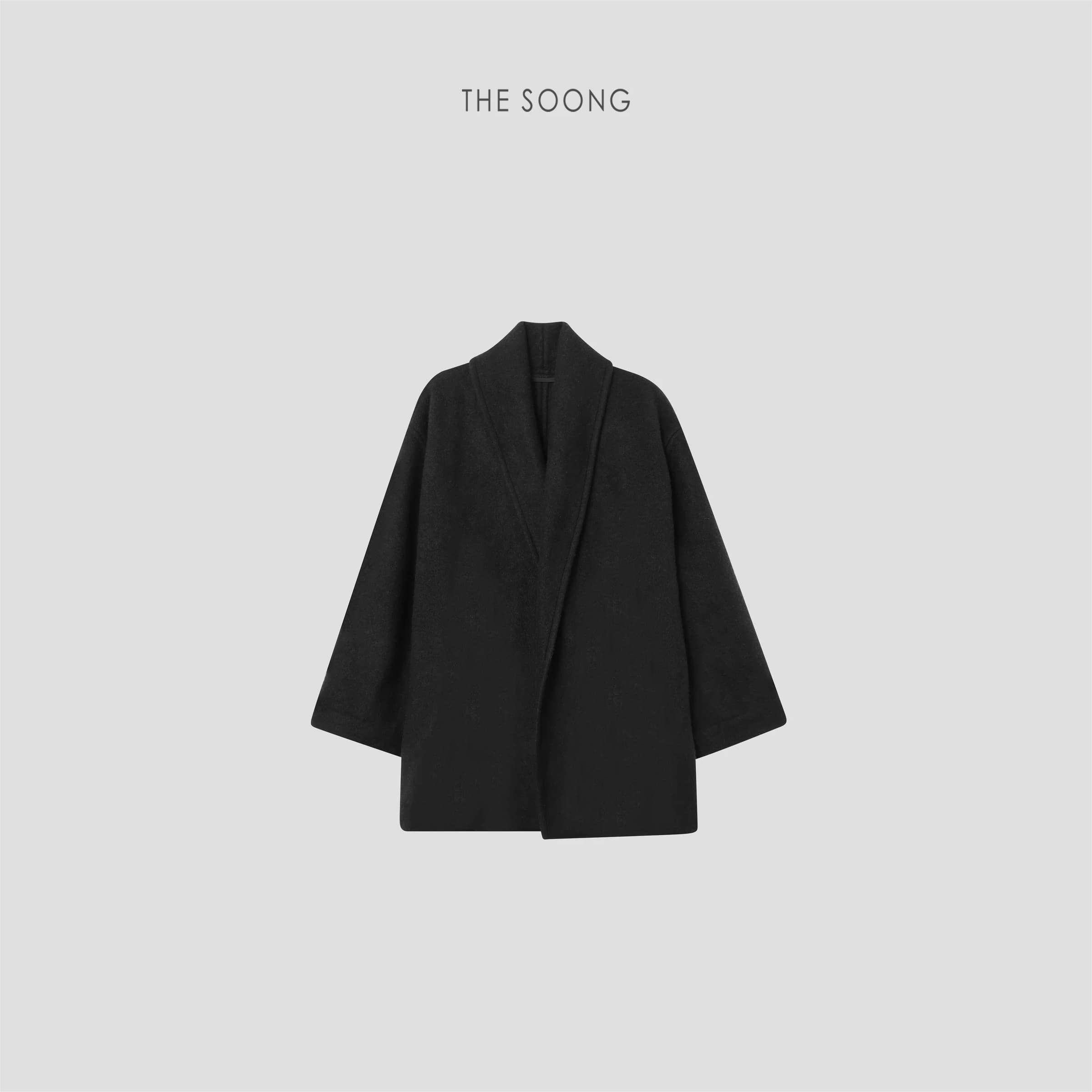 Yak Wool Shawl Collar Short Coat view 3